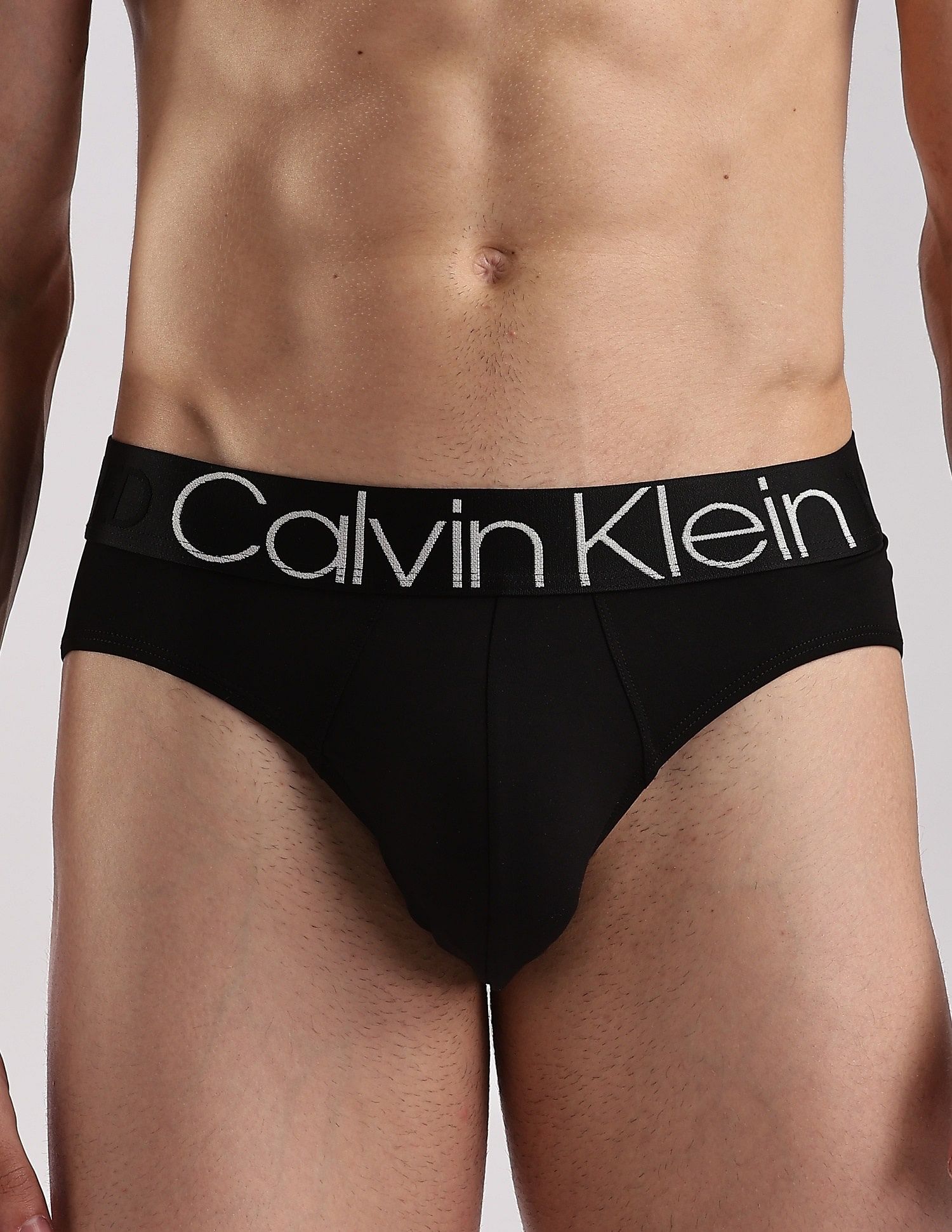 Calvin Klein Underwear Mid Rise Solid Black Briefs