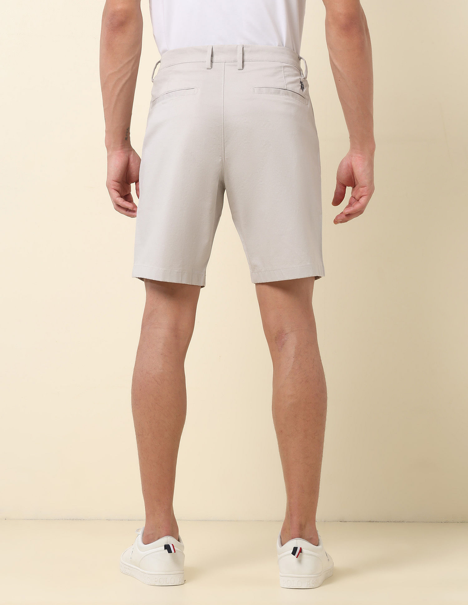 U.S. Polo Assn. Slim Fit Solid Chino Shorts