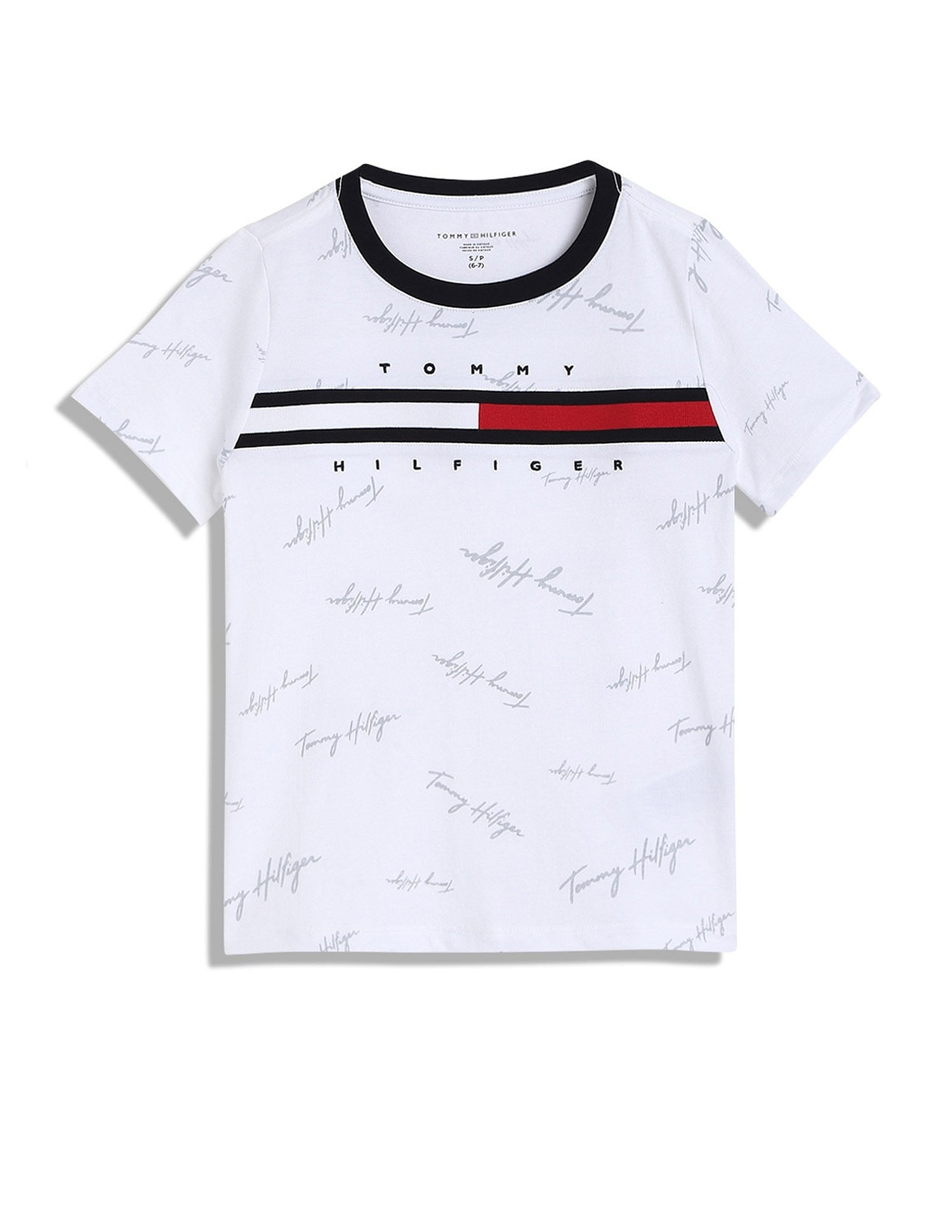 Tommy Hilfiger Kids Boys Logo Regular-Fit Cotton T-Shirt