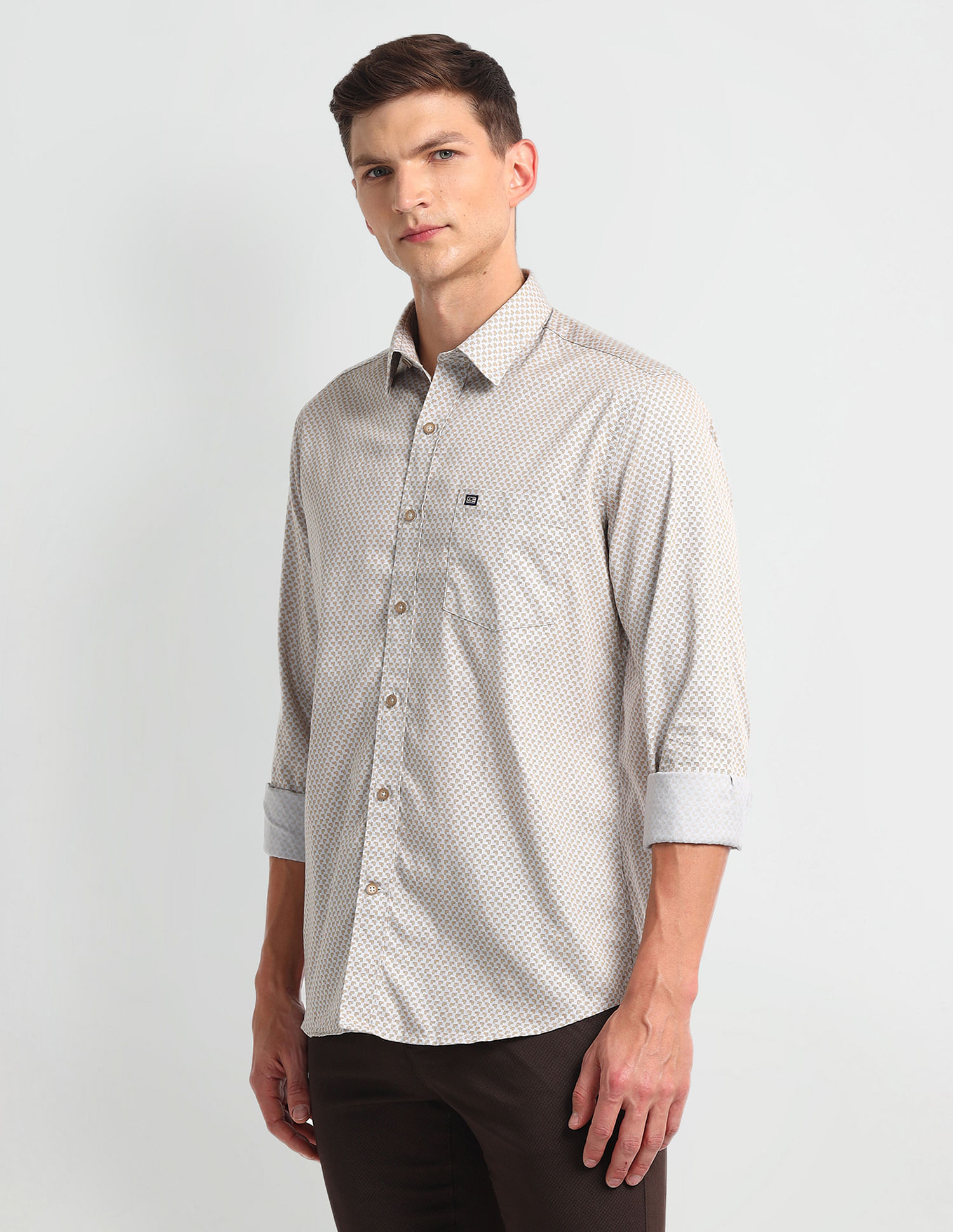 Arrow Sport Liberty Classic Regular Geometric Print Shirt