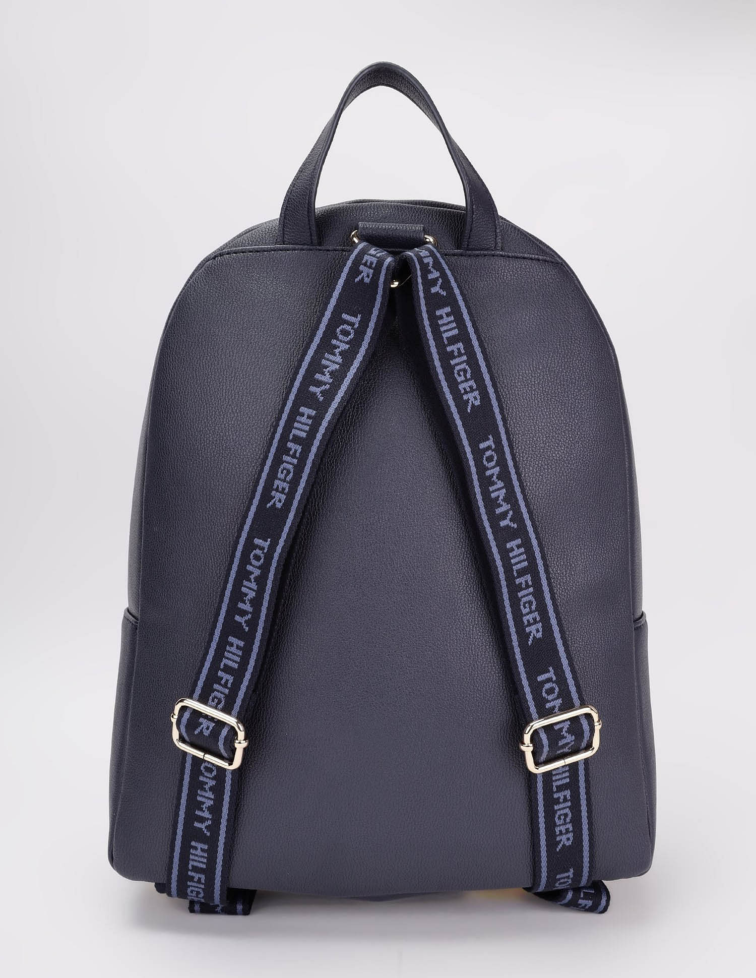 Tommy Hilfiger Solid Blue Pu Backpack