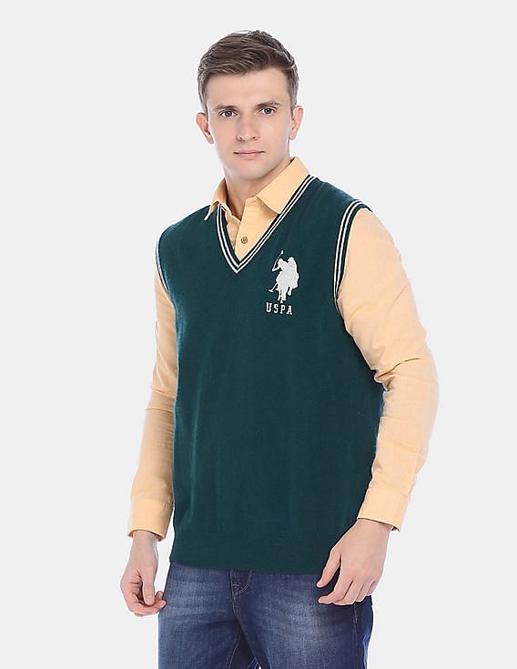 us polo sleeveless sweater