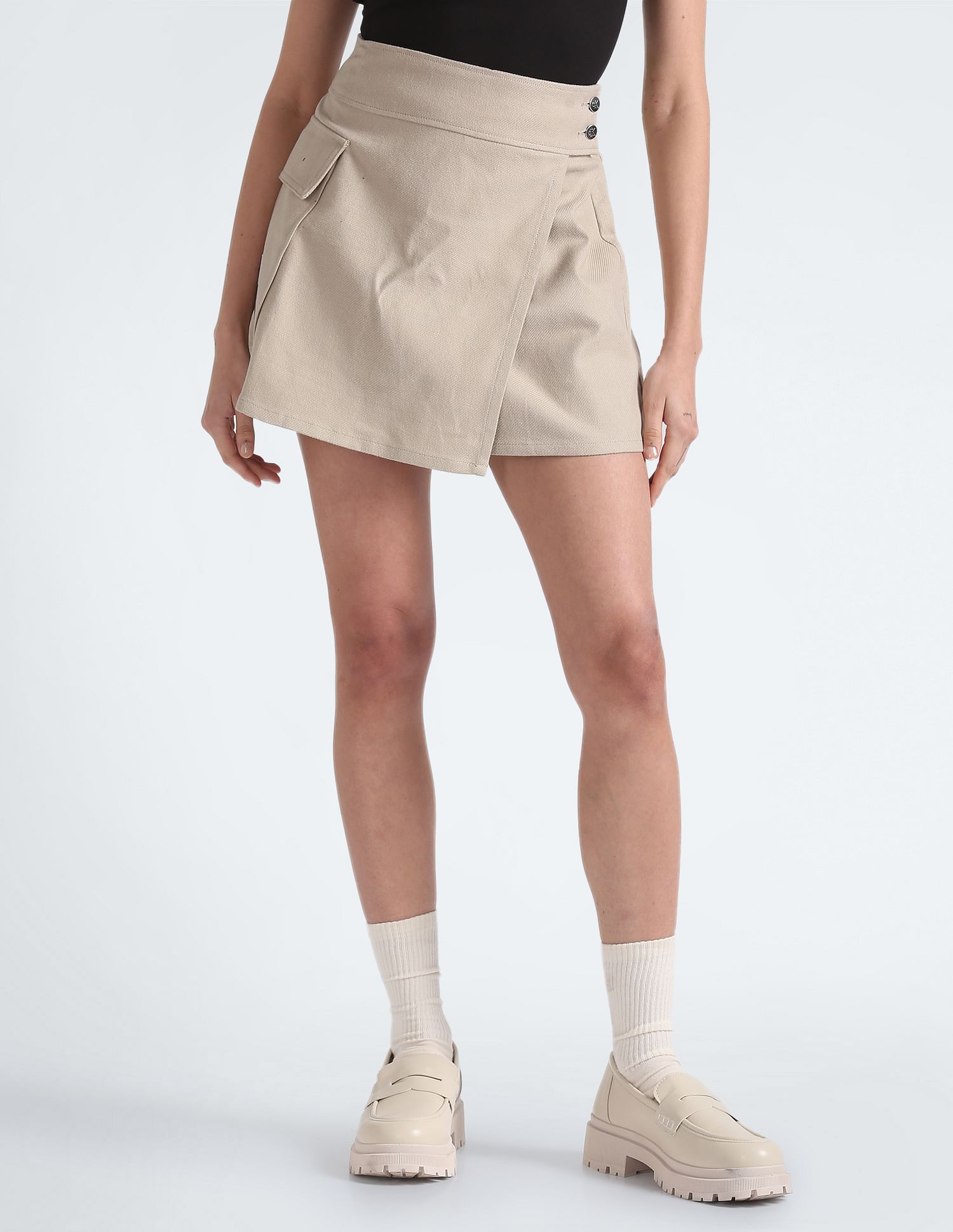 Calvin Klein Flannel Wrap Skirt