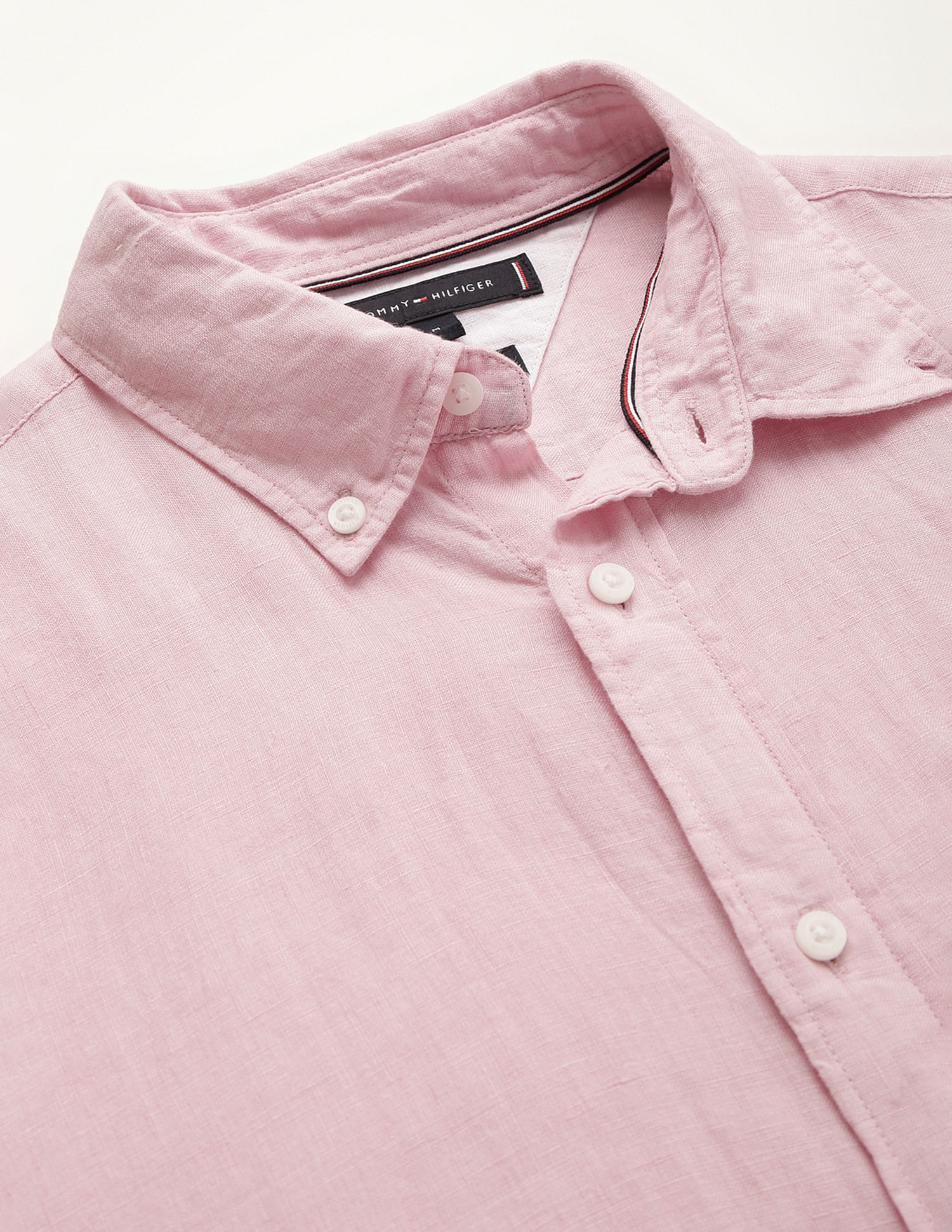 Tommy Hilfiger Solid Pigment Dyed Linen Shirt