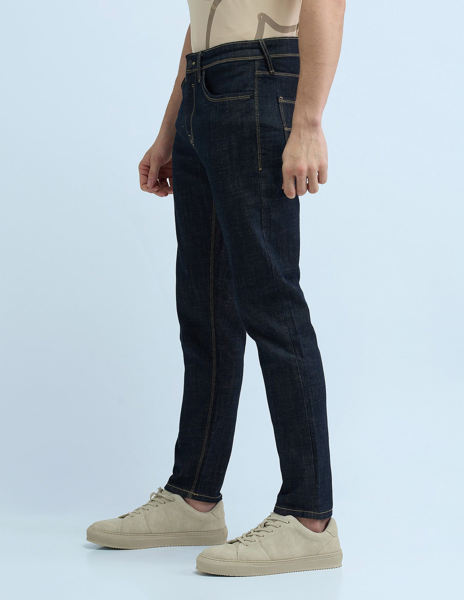 Flying Machine Slash Slim Tapered Rinsed Jeans
