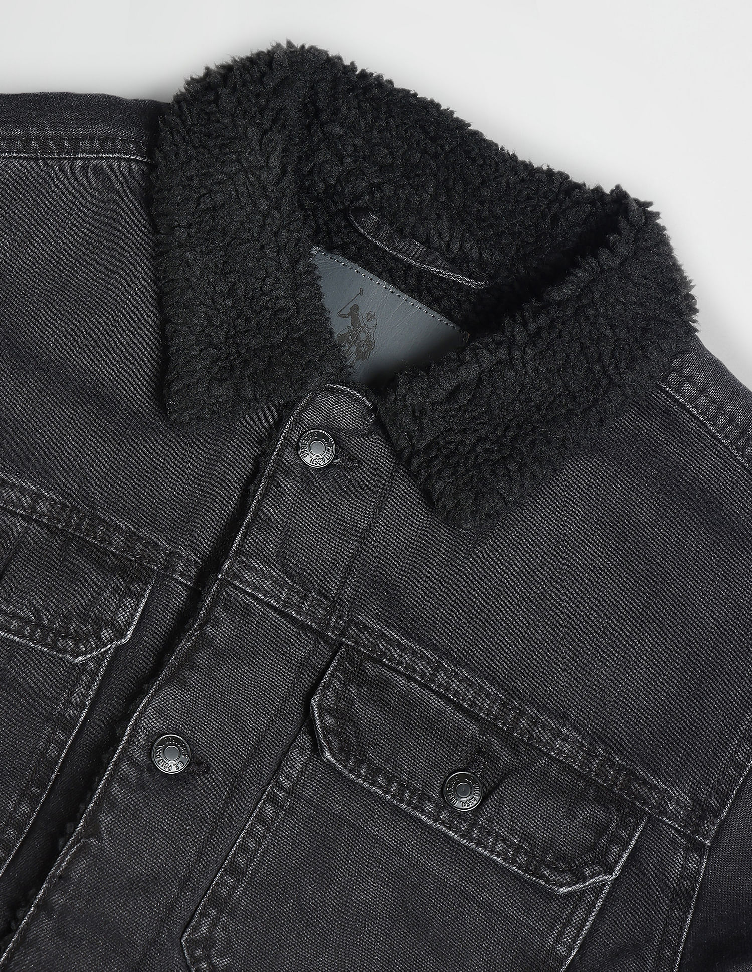 U.S. Polo Assn. Denim Co. Sherpa Washed Denim Jacket