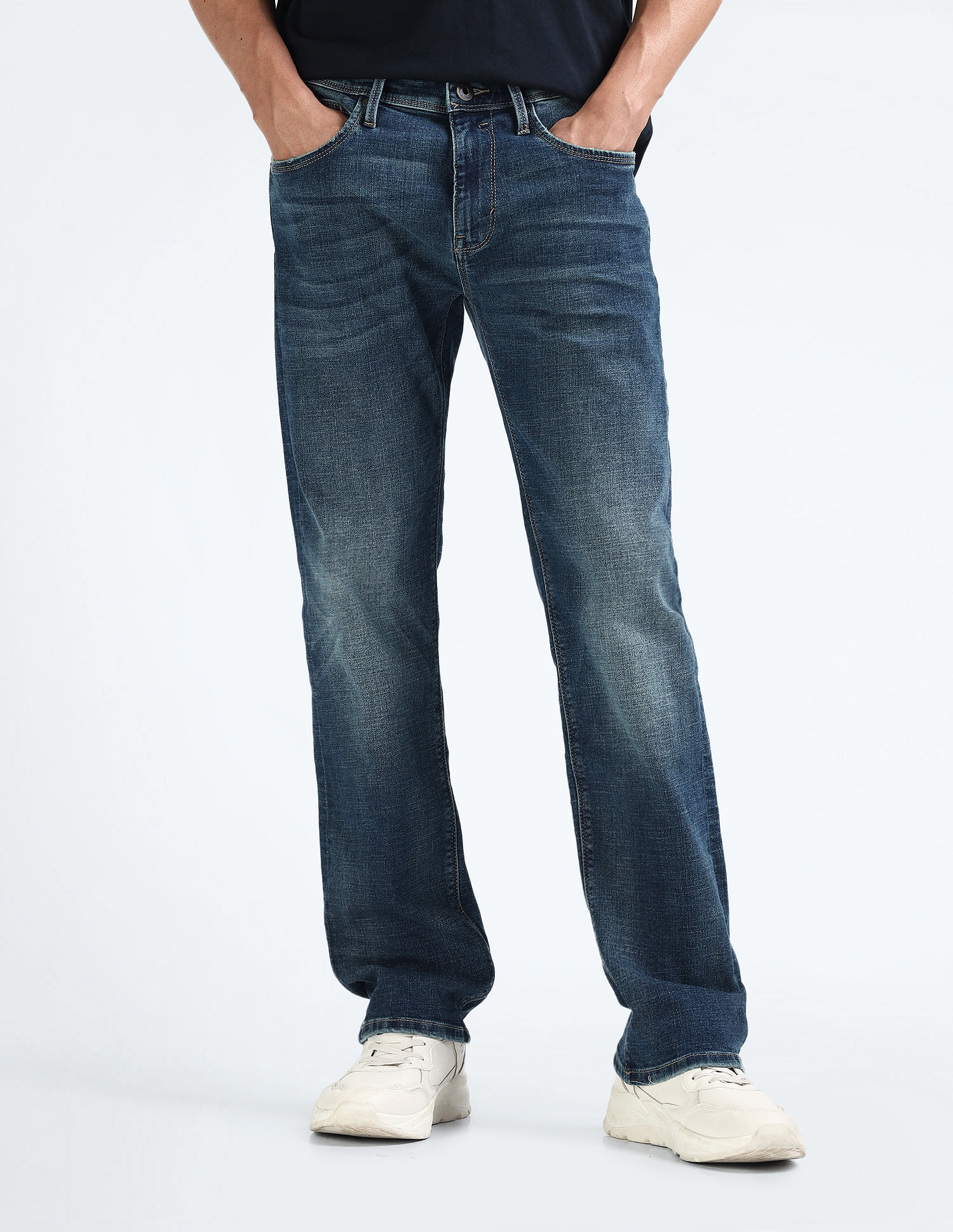 Flying Machine F-Jango Straight Fit Stone Wash Jeans