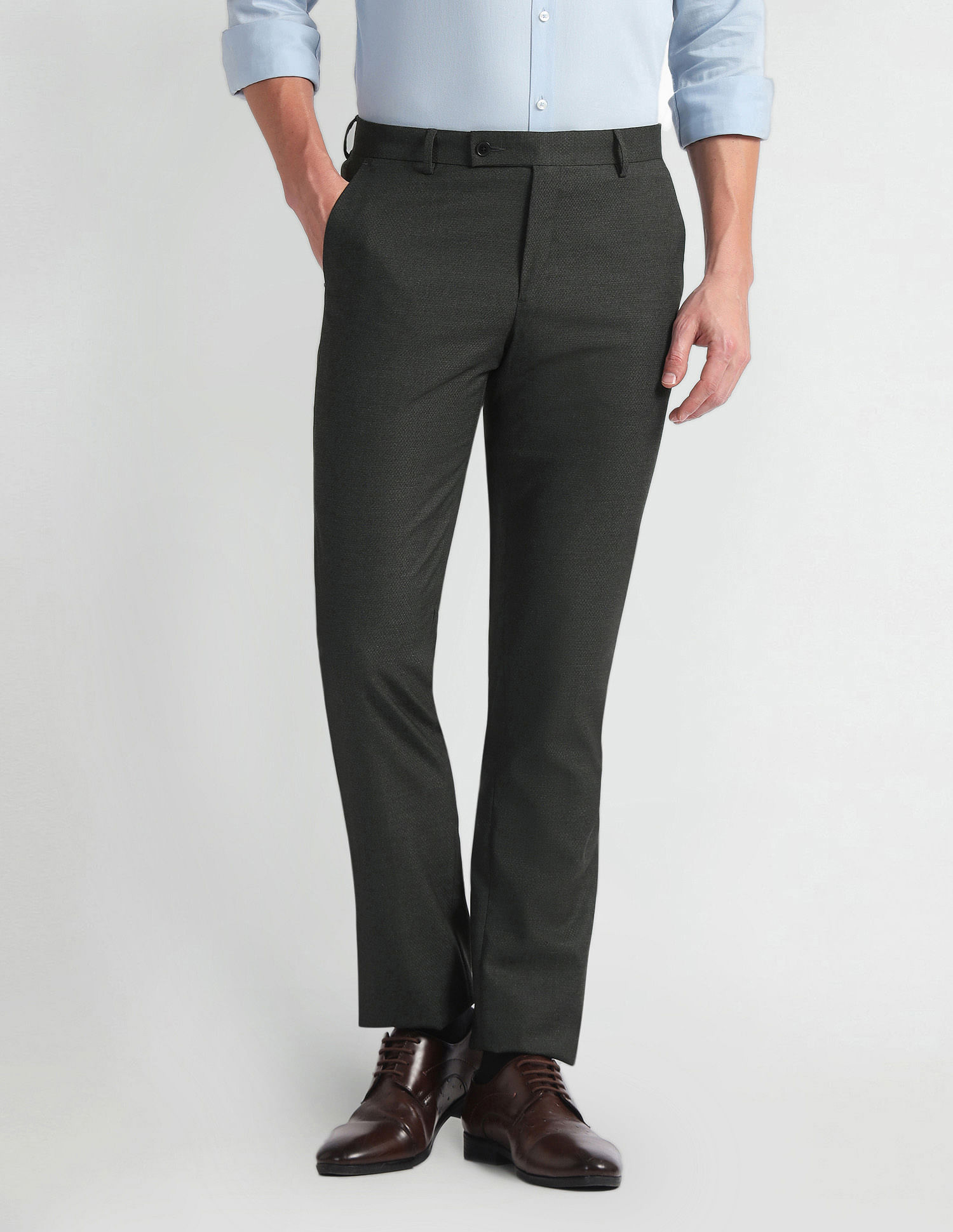 Arrow Hudson Tailored Fit Dobby Trousers