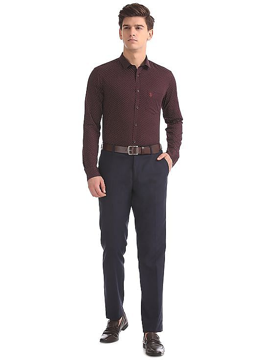 USPA Tailored Slim Fit Paisley Print Shirt