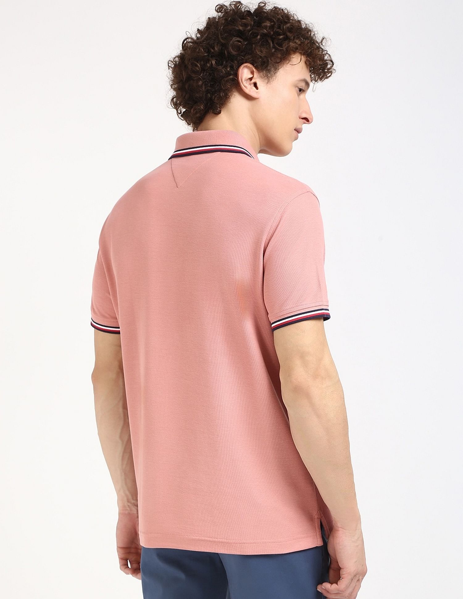 Tommy Hilfiger Solid Regular-Fit Cotton Polo Shirt