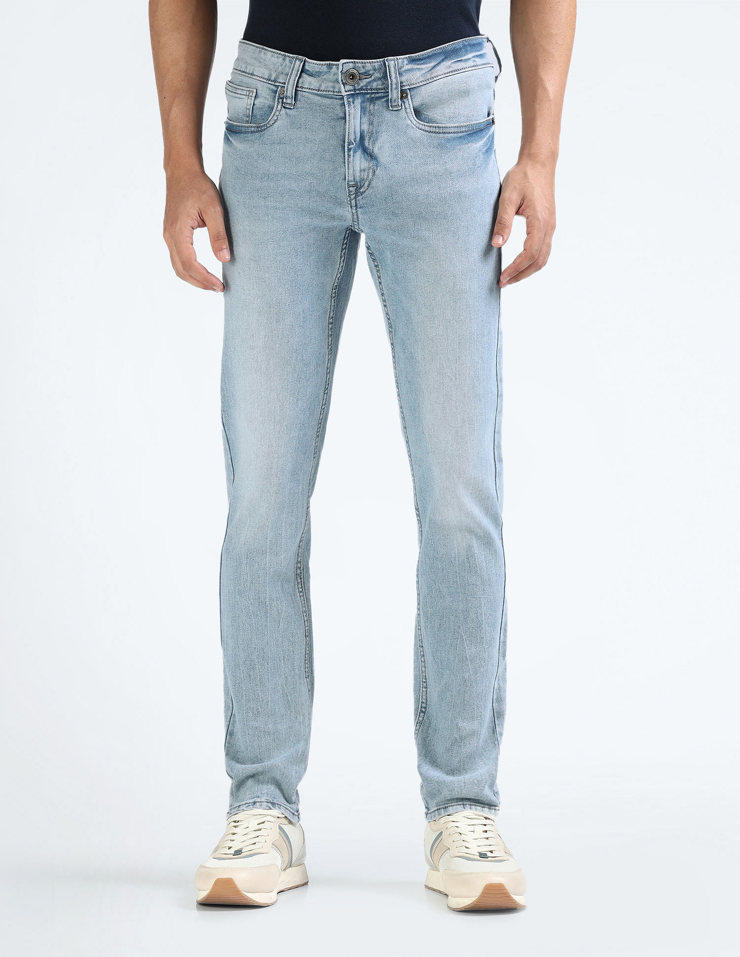 Flying Machine Mid Rise Morrison Skinny Jeans