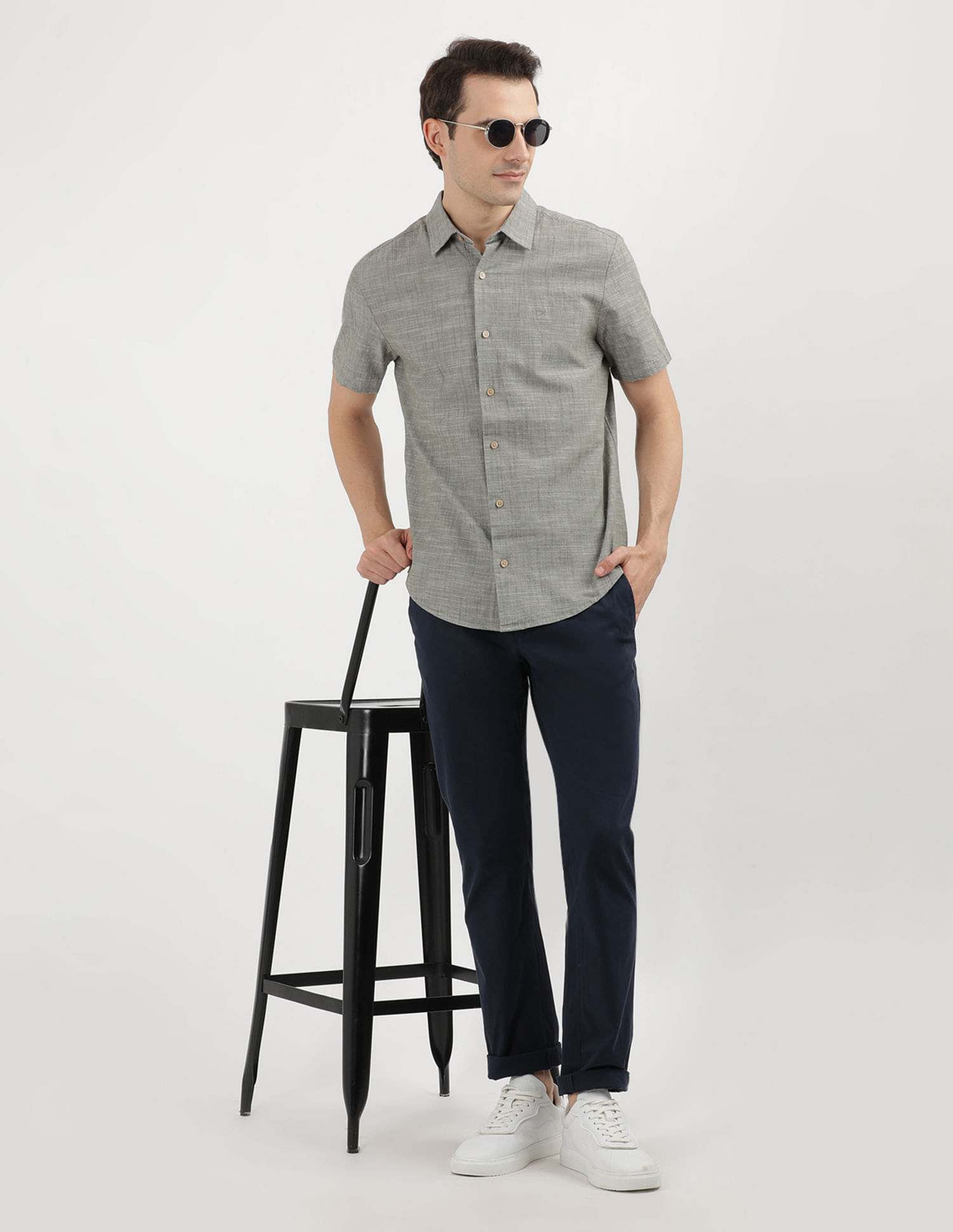 Calvin Klein Cotton Solid Shirt