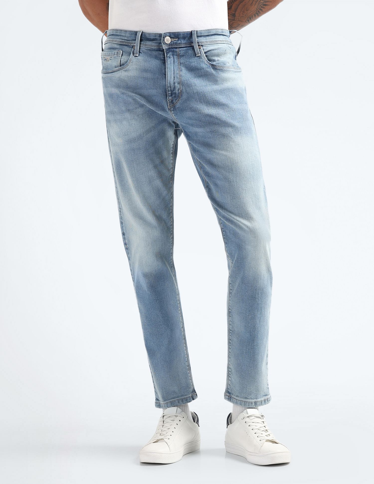 Flying Machine Slash Slim Tapered Stone Wash Jeans