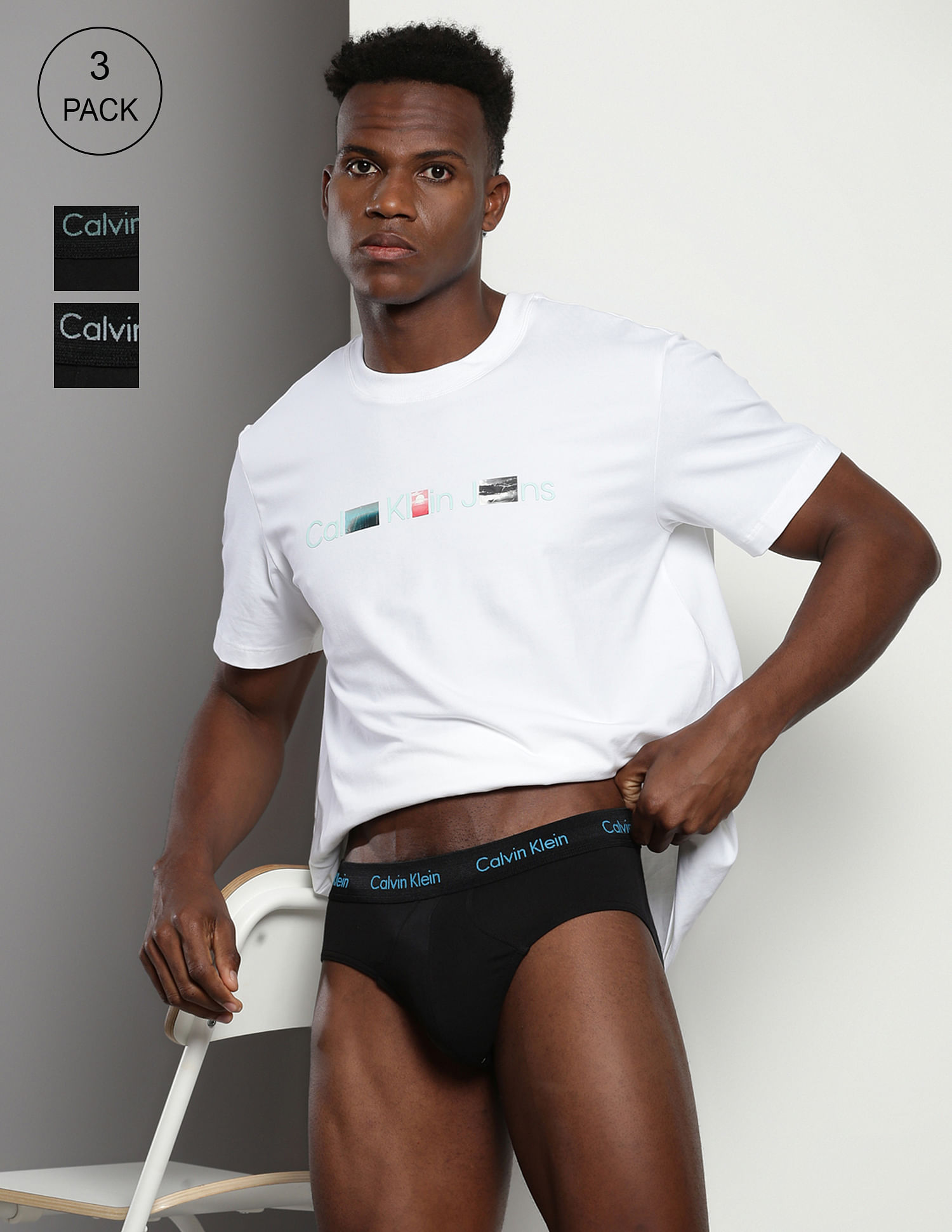 Calvin Klein Underwear Mid Rise Hipster Briefs - Pack Of 3