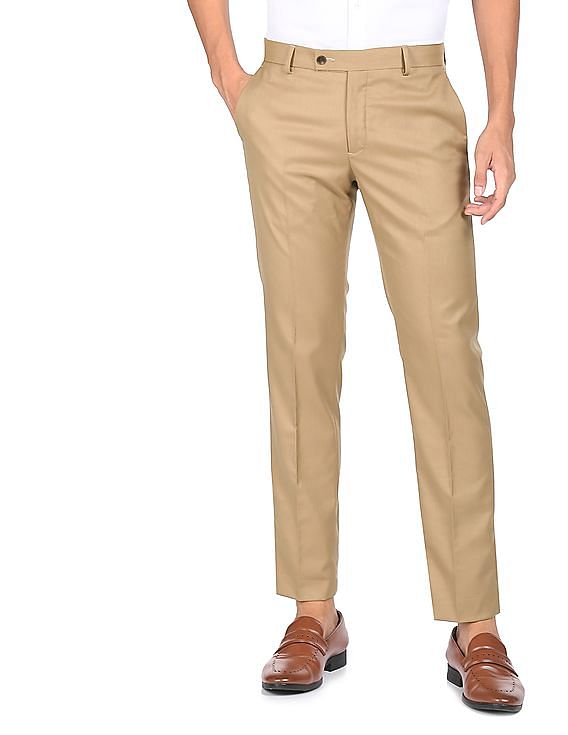 Men's Solid Stretch Straight Fit Flat Front Dress Pants Active Series  Performance Wrinkle-Free Comfy Formal Pants - Walmart.com