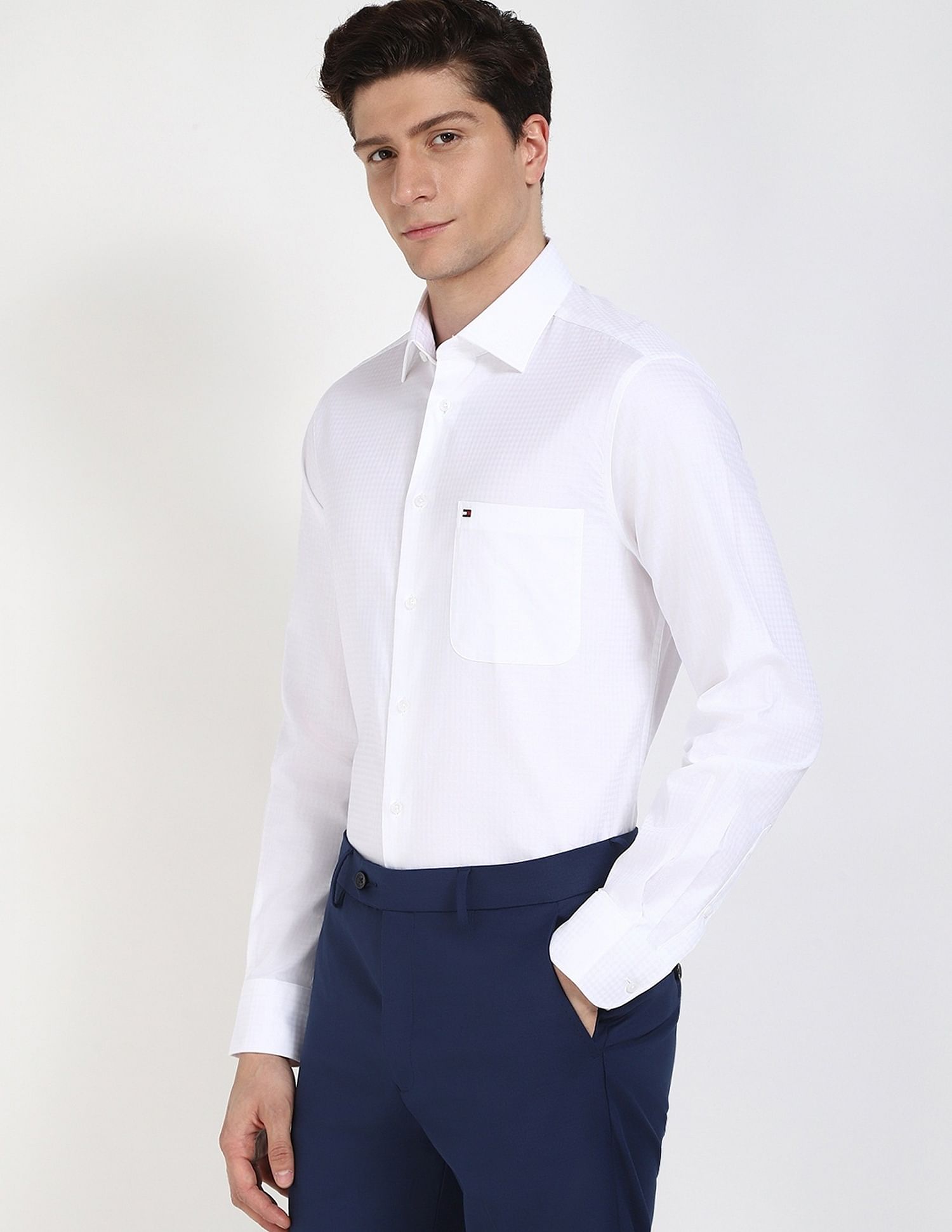 Tommy Hilfiger Checks Regular-Fit Cotton Shirt
