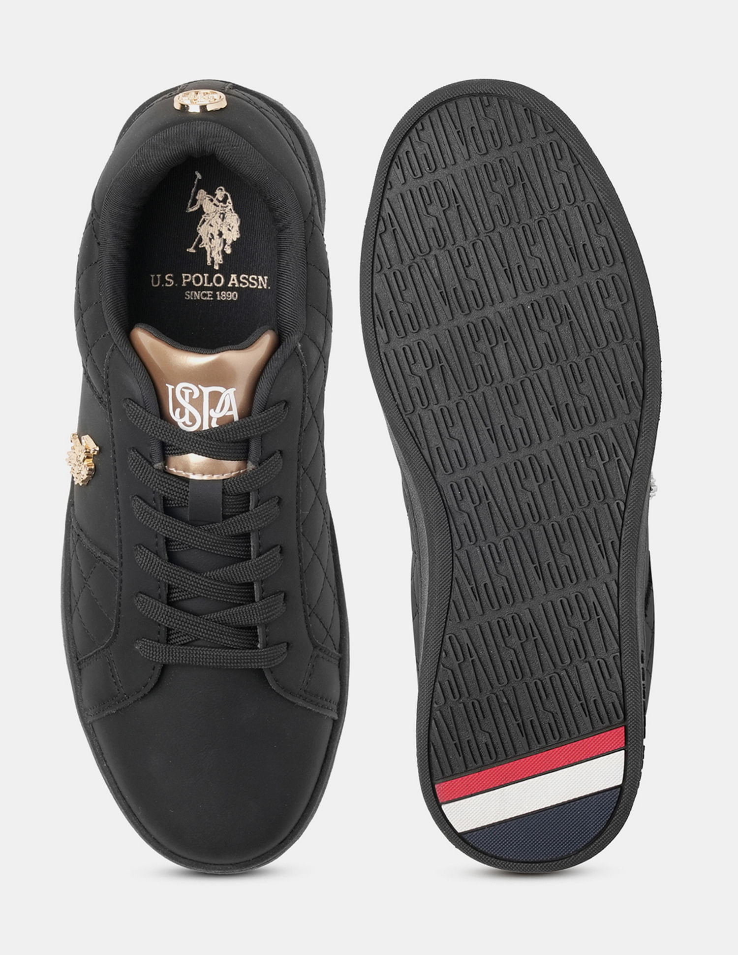 U.S. Polo Assn. Women Simone 3.0 Metallic Logo Sneakers