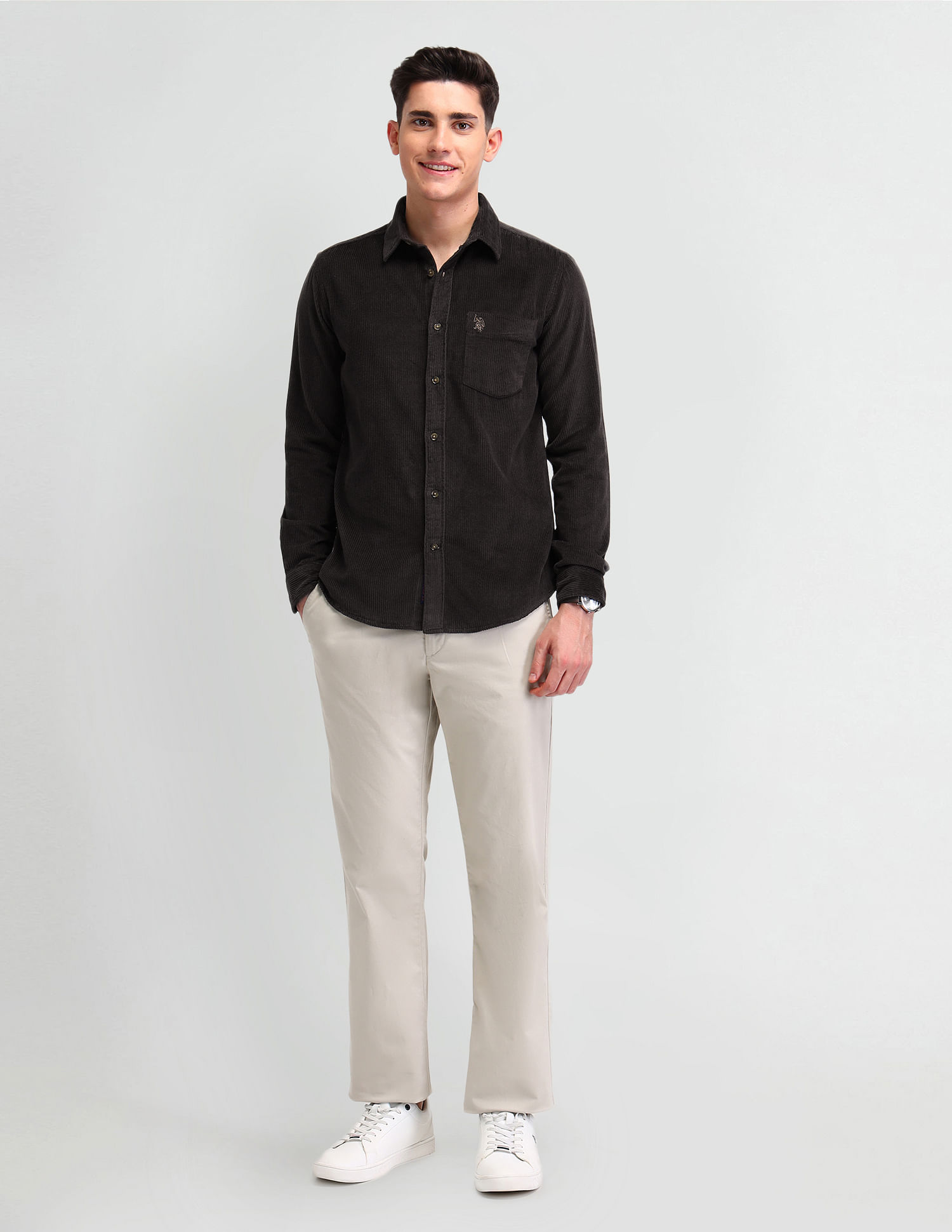 U.S. Polo Assn. Denim Co. Textured Slim Fit Shirt