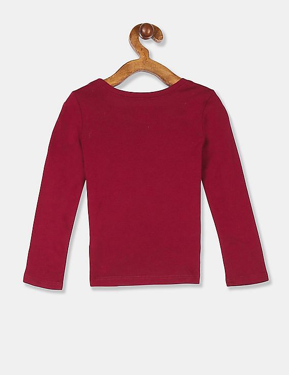 baby girl red long sleeve top