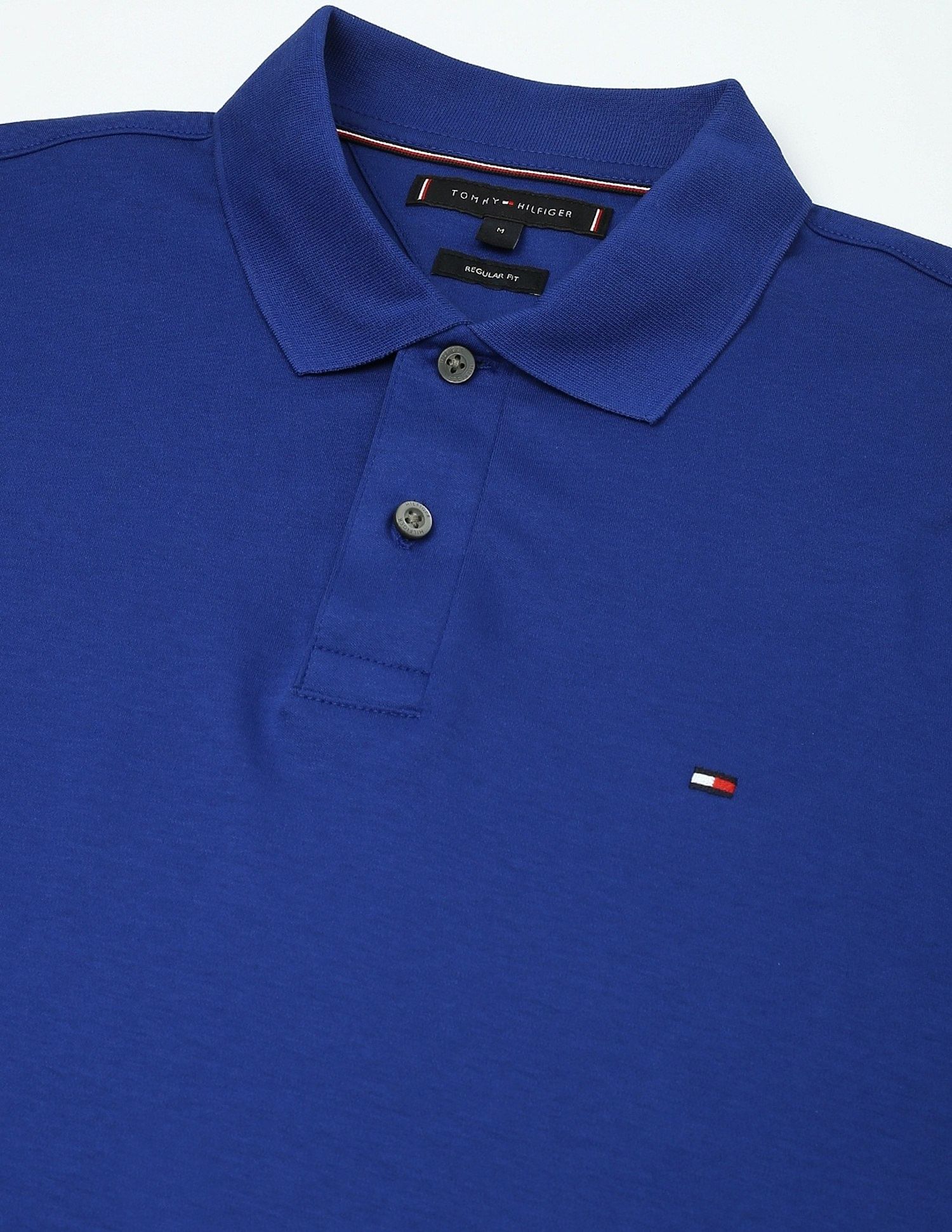 Tommy Hilfiger Solid Regular-Fit Cotton Polo Shirt
