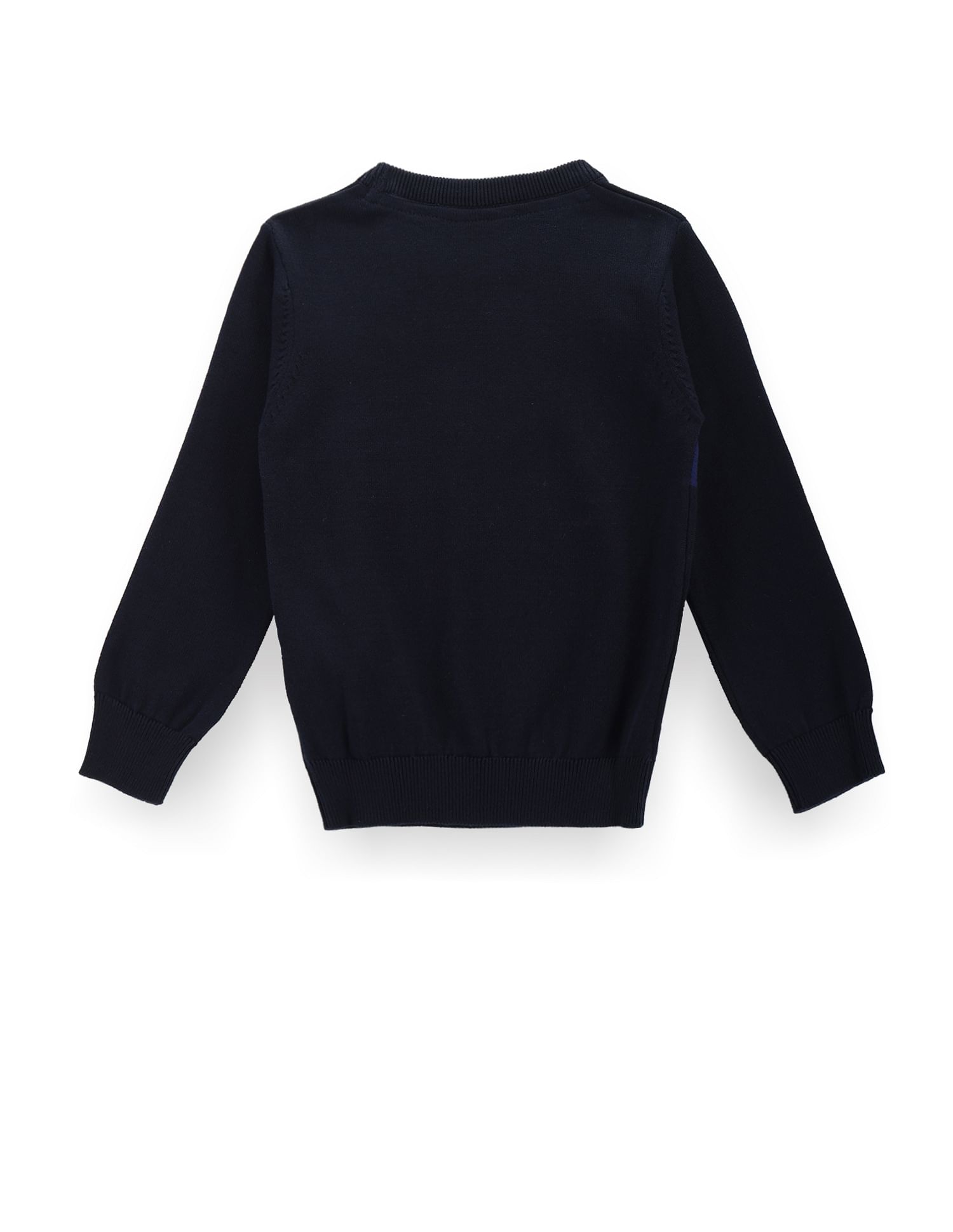 U.S. Polo Assn. Kids Boys Flag Pattern Sweater