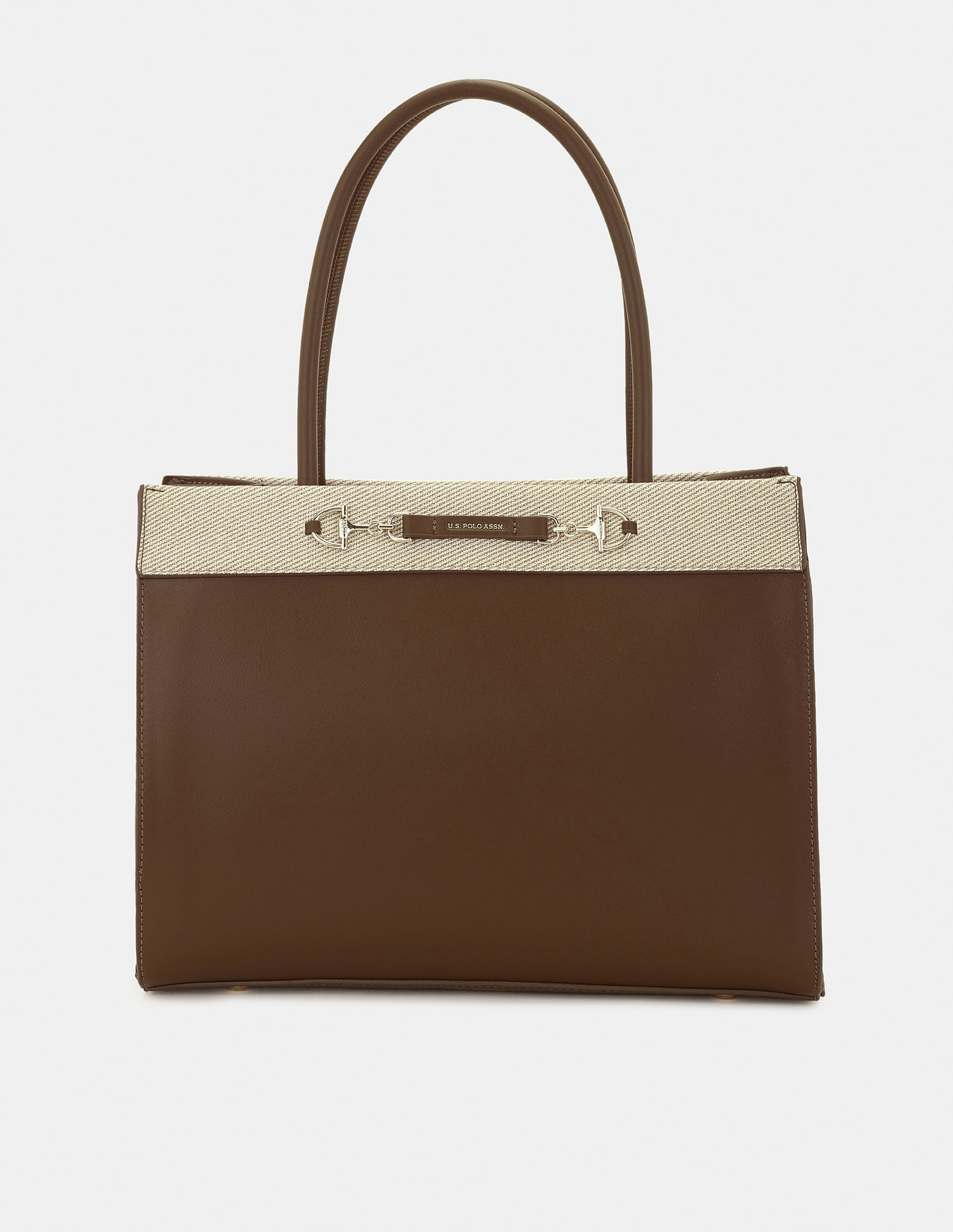 U.S. Polo Assn. Women Alina Colour Blocked Satchel Bag