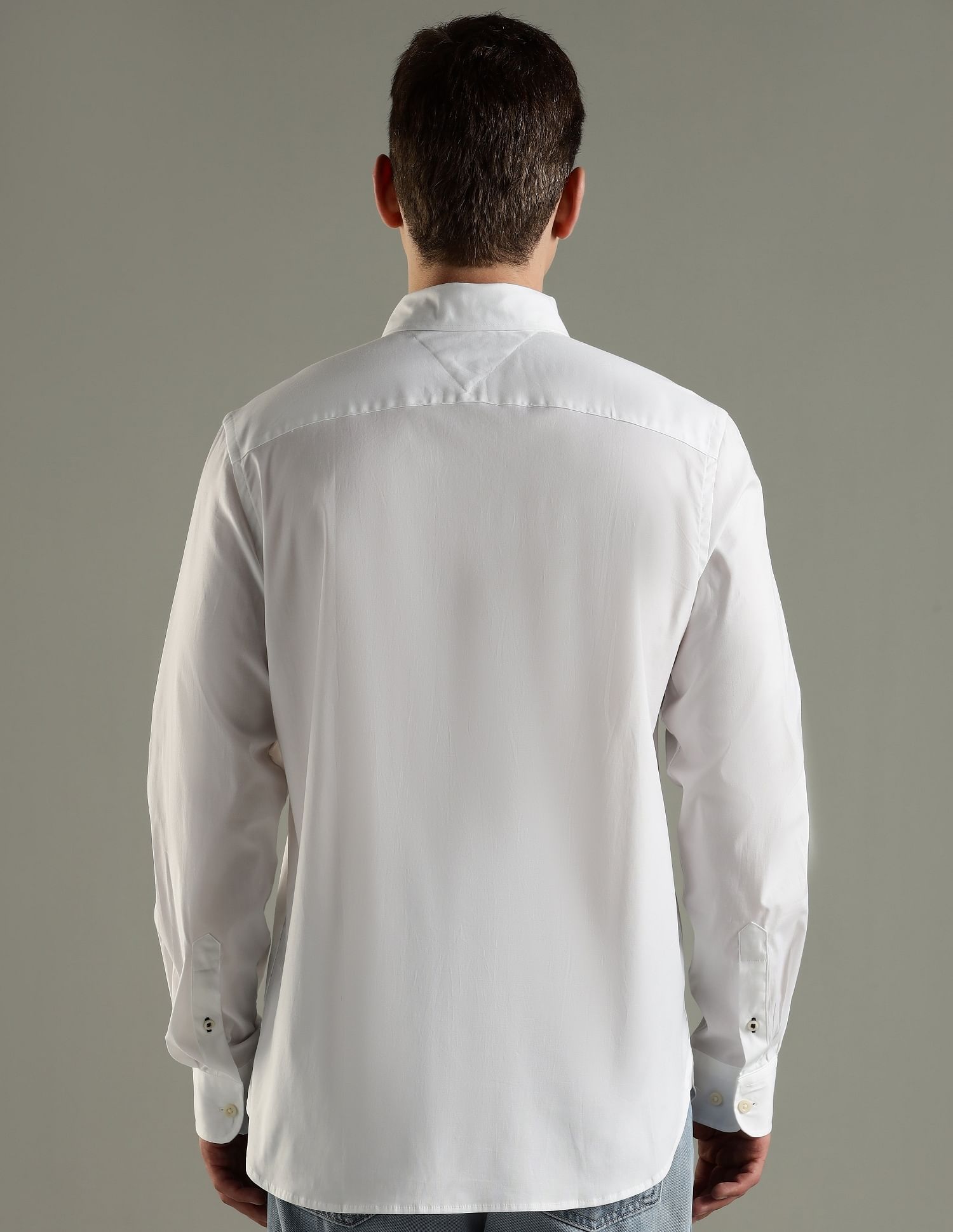 Tommy Hilfiger Solid Regular Fit Cotton Shirt