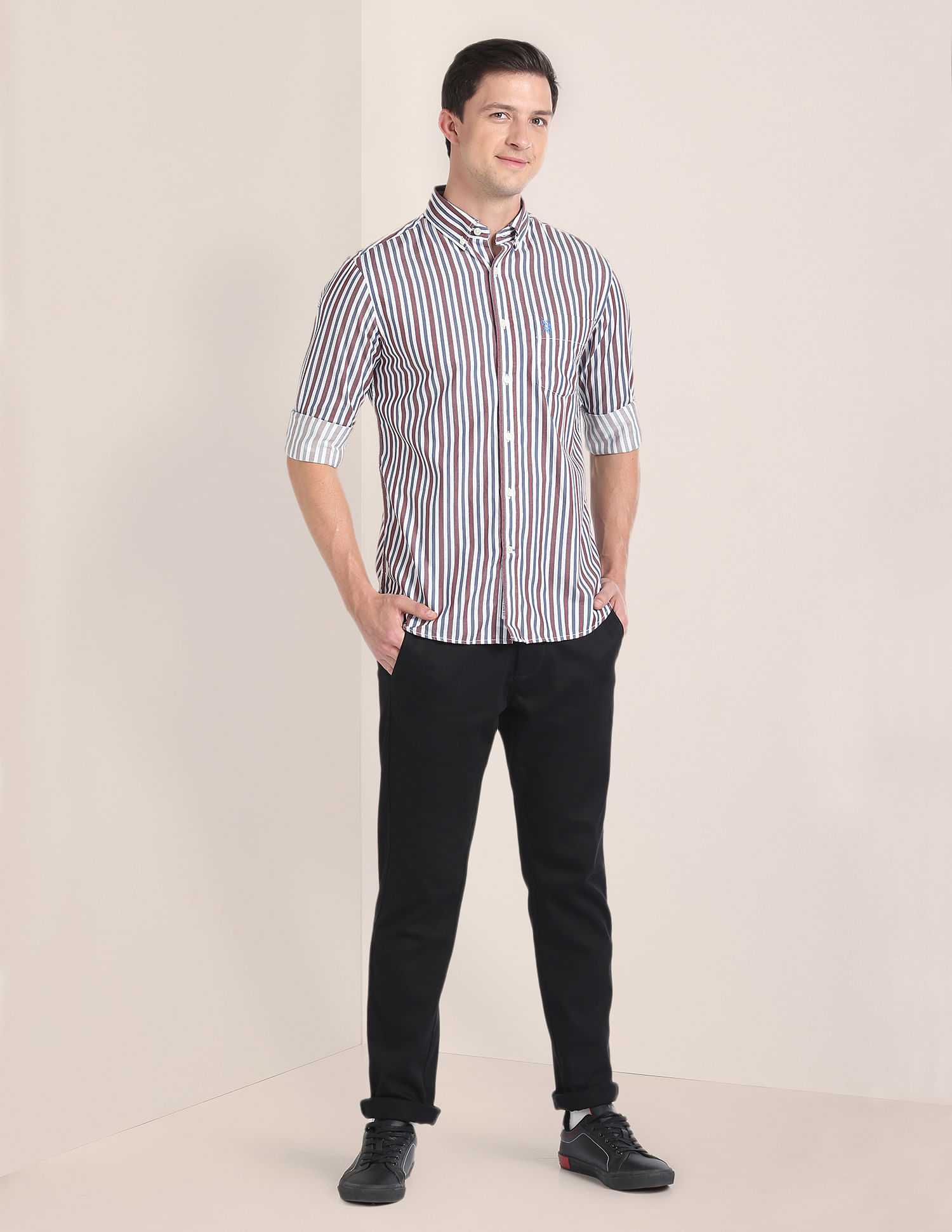U.S. Polo Assn. Vertical Stripe Twill Shirt