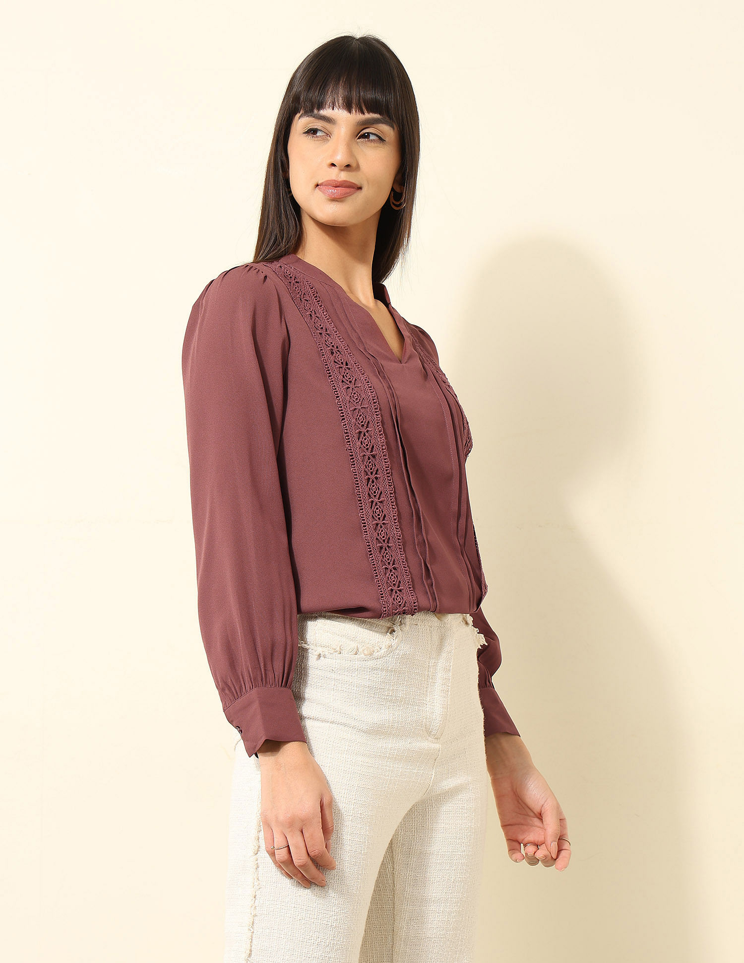 U.S. Polo Assn. Women Lace Detailed Top