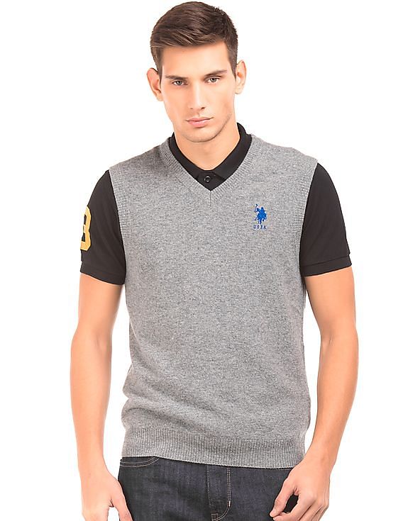 Polo v neck outlet sweater vest