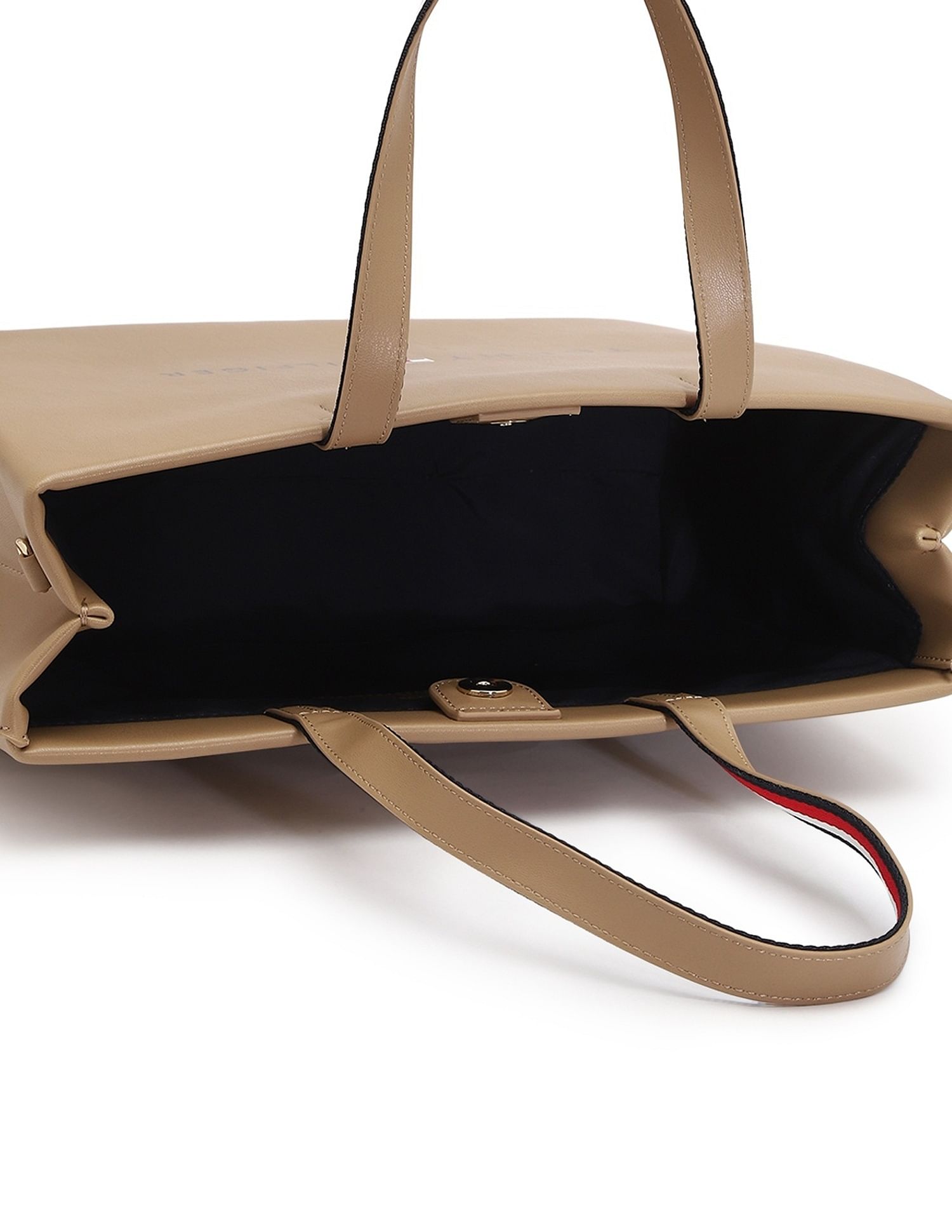Tommy Hilfiger Logo Khaki Pu Handbags