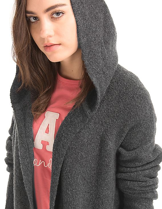 Grey hooded clearance cardigan