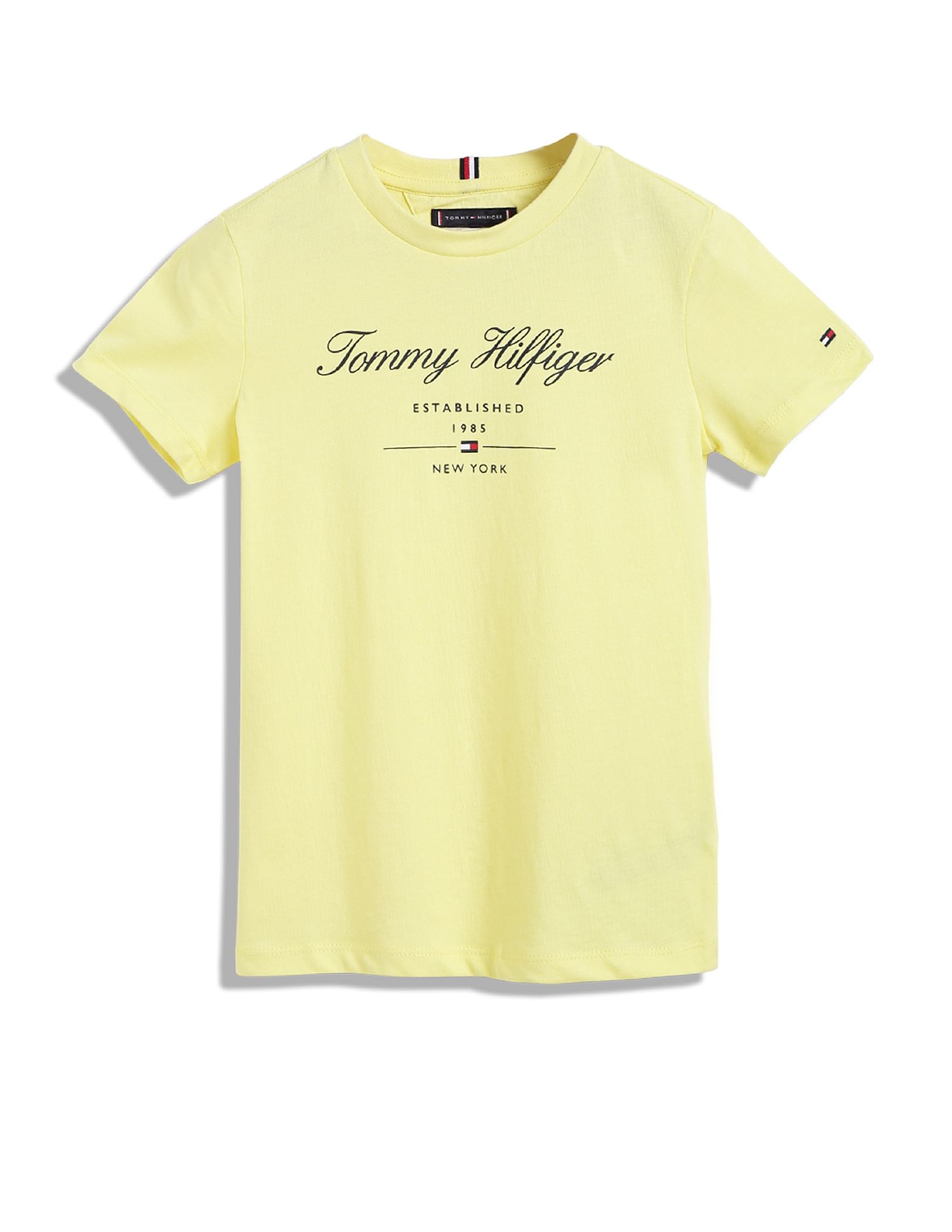 Tommy Hilfiger Kids Script Logo Cotton T-Shirt