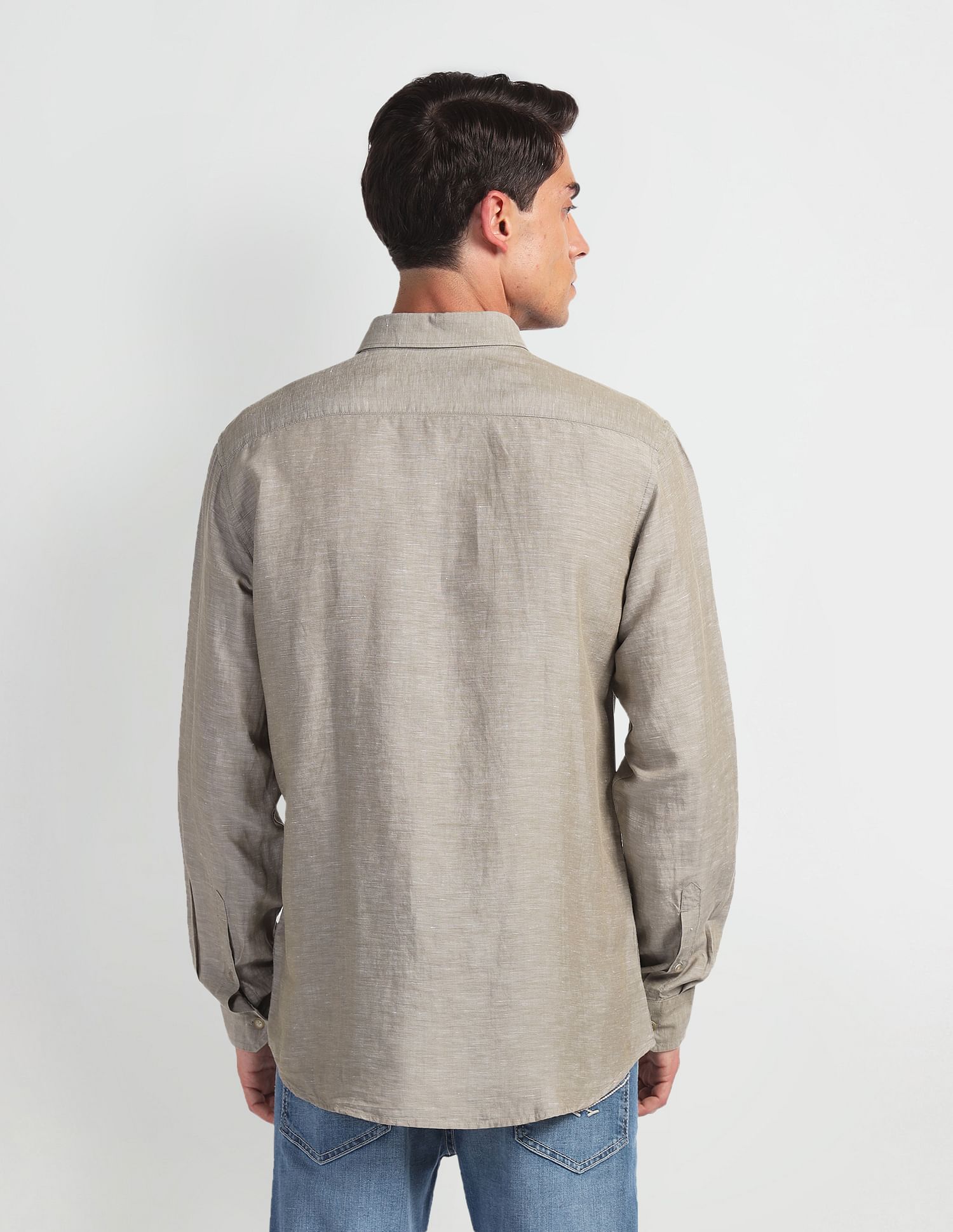 Arrow Sports Heathered Linen Shirt