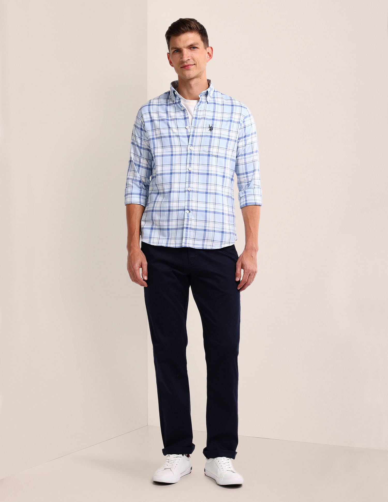 U.S. Polo Assn. Plaid Checked Regular Fit Shirt