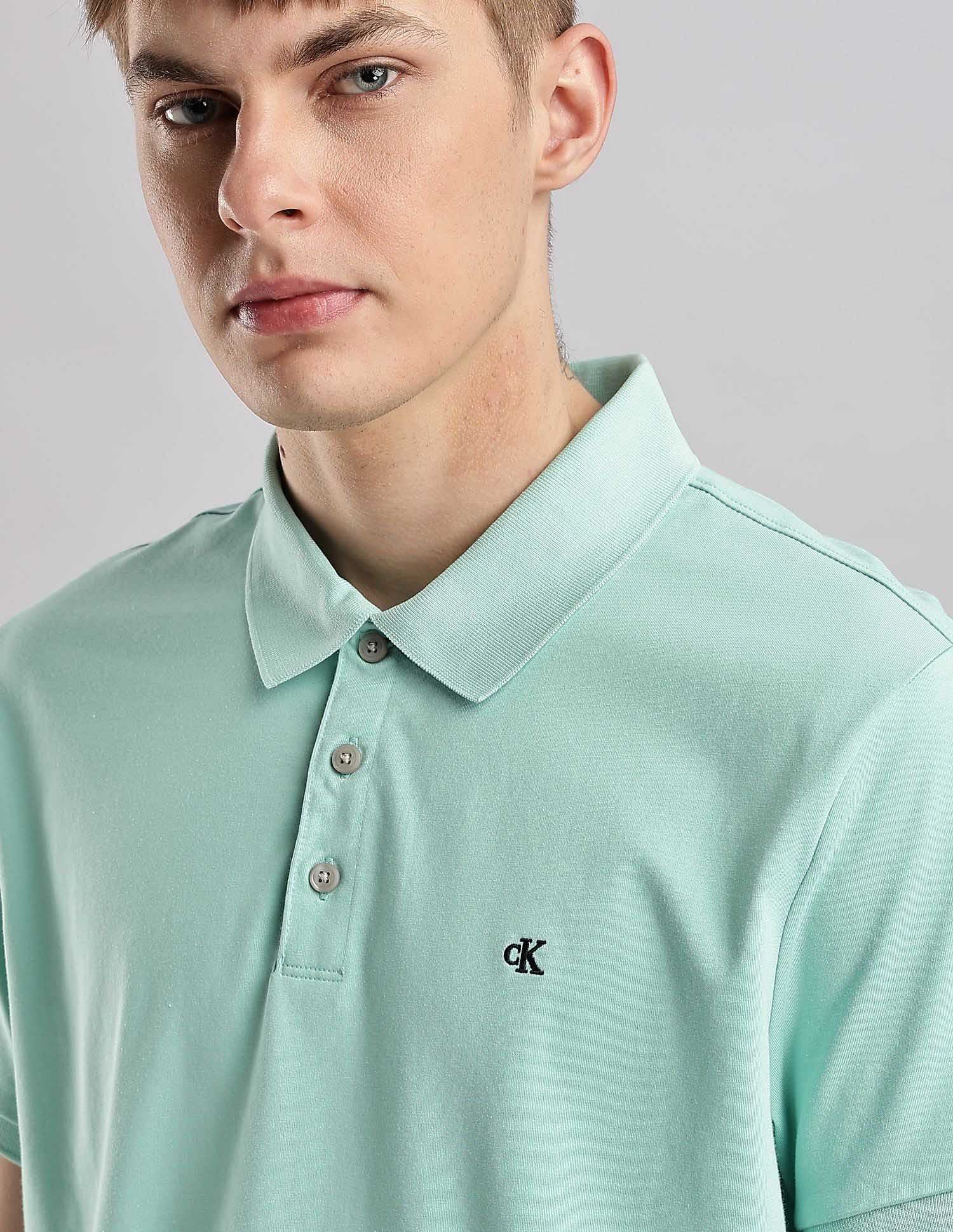 Calvin Klein Jeans Solid Regular Fit Cotton Polo Shirt