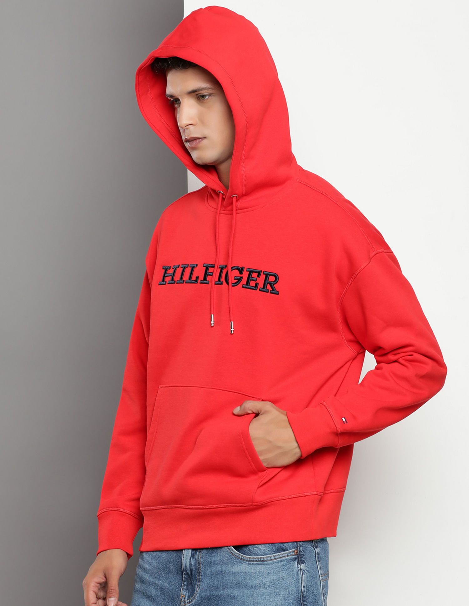Tommy Transitional Hilfiger Cotton Sweatshirt Monotype Buy Embroidered