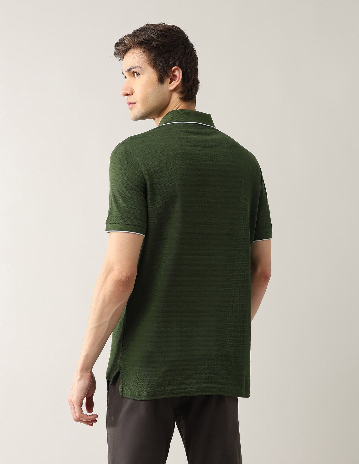 Arrow Sport Textured Pure Cotton Polo Shirt
