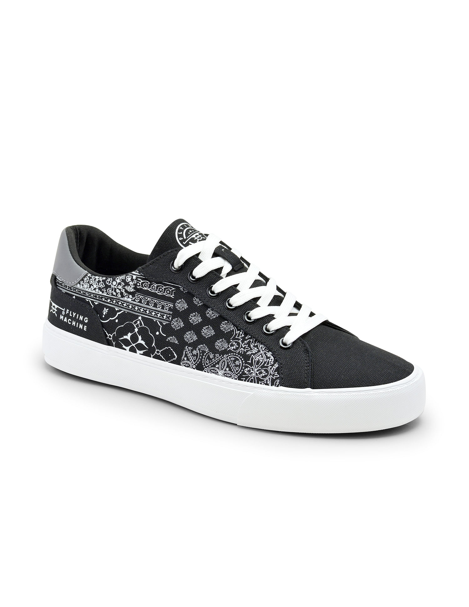Flying Machine Men Round Toe Lace Up Seton Sneakers