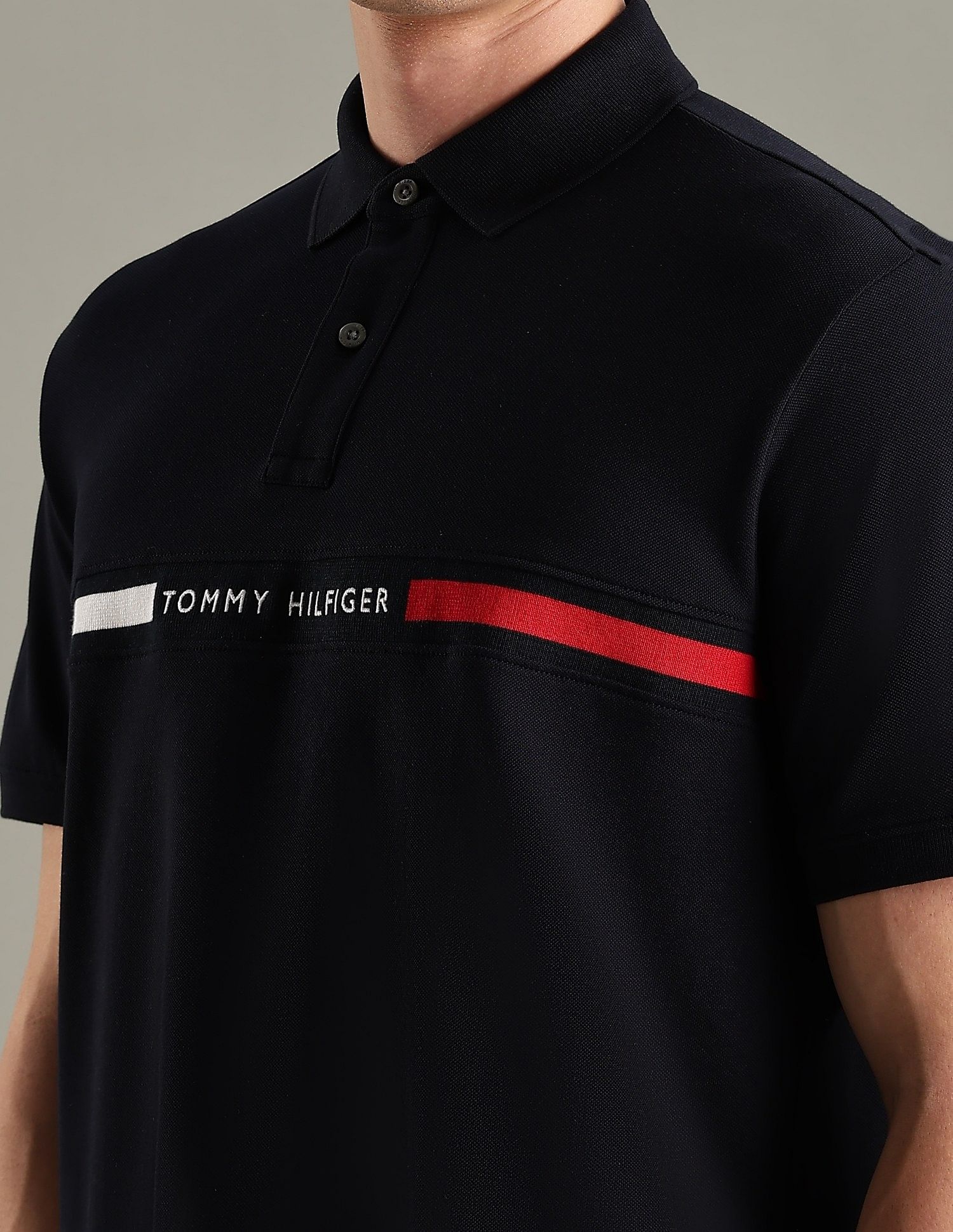 Tommy Hilfiger Logo Regular-Fit Cotton Polo T-Shirt