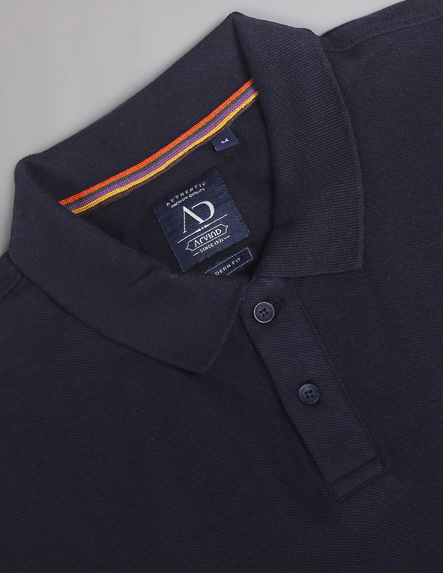 AD by Arvind Solid Polo Shirt