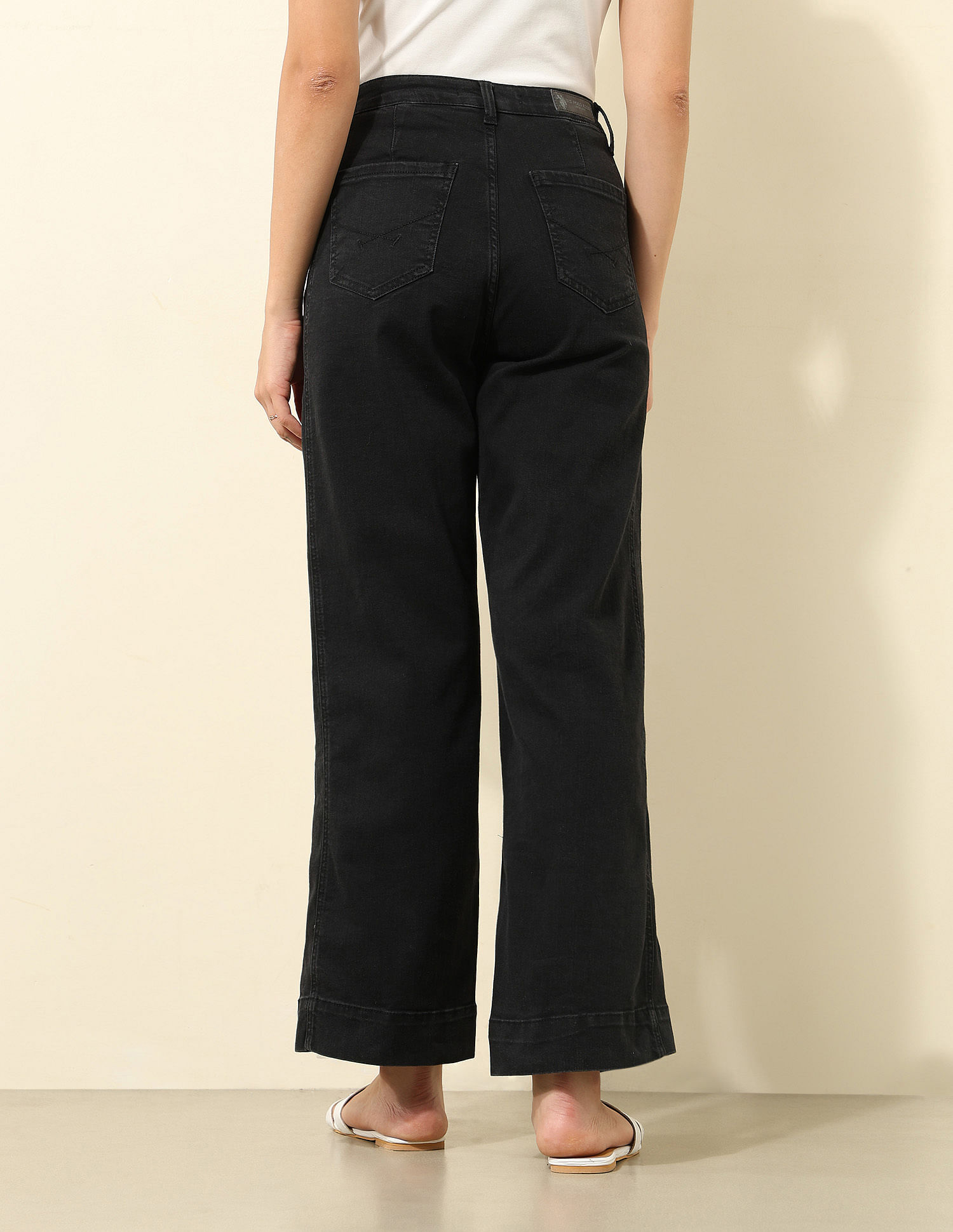 U.S. Polo Assn. Women High Rise Wide Leg Jeans