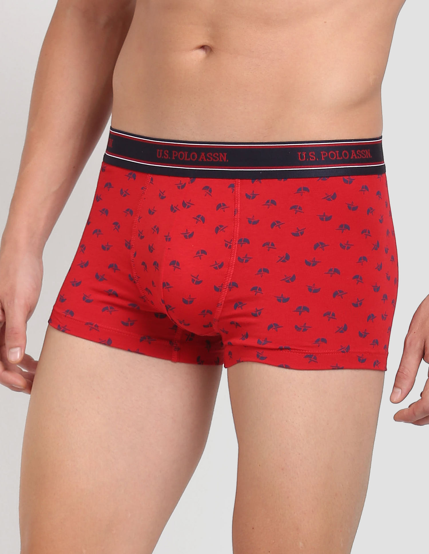 Buy USPA Innerwear Antibacterial Branded Waist Cotton I641 Trunks - Pack Of  2 - NNNOW.com