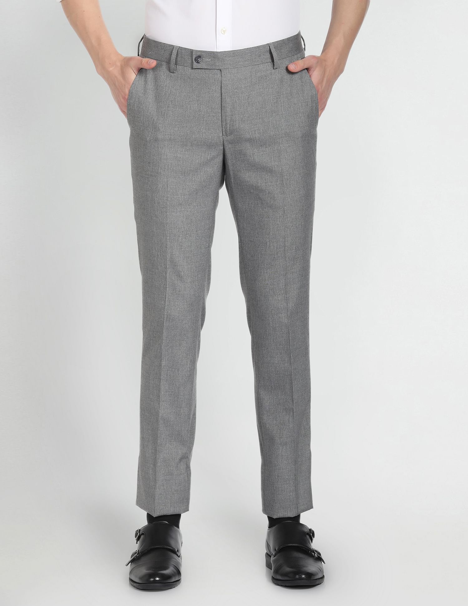 Arrow Hudson Tailored Fit Formal Trousers