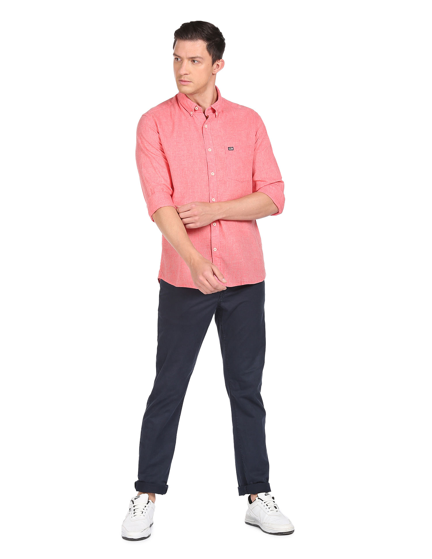 Arrow Sports Manhattan Slim Fit Patch Pocket Shirt