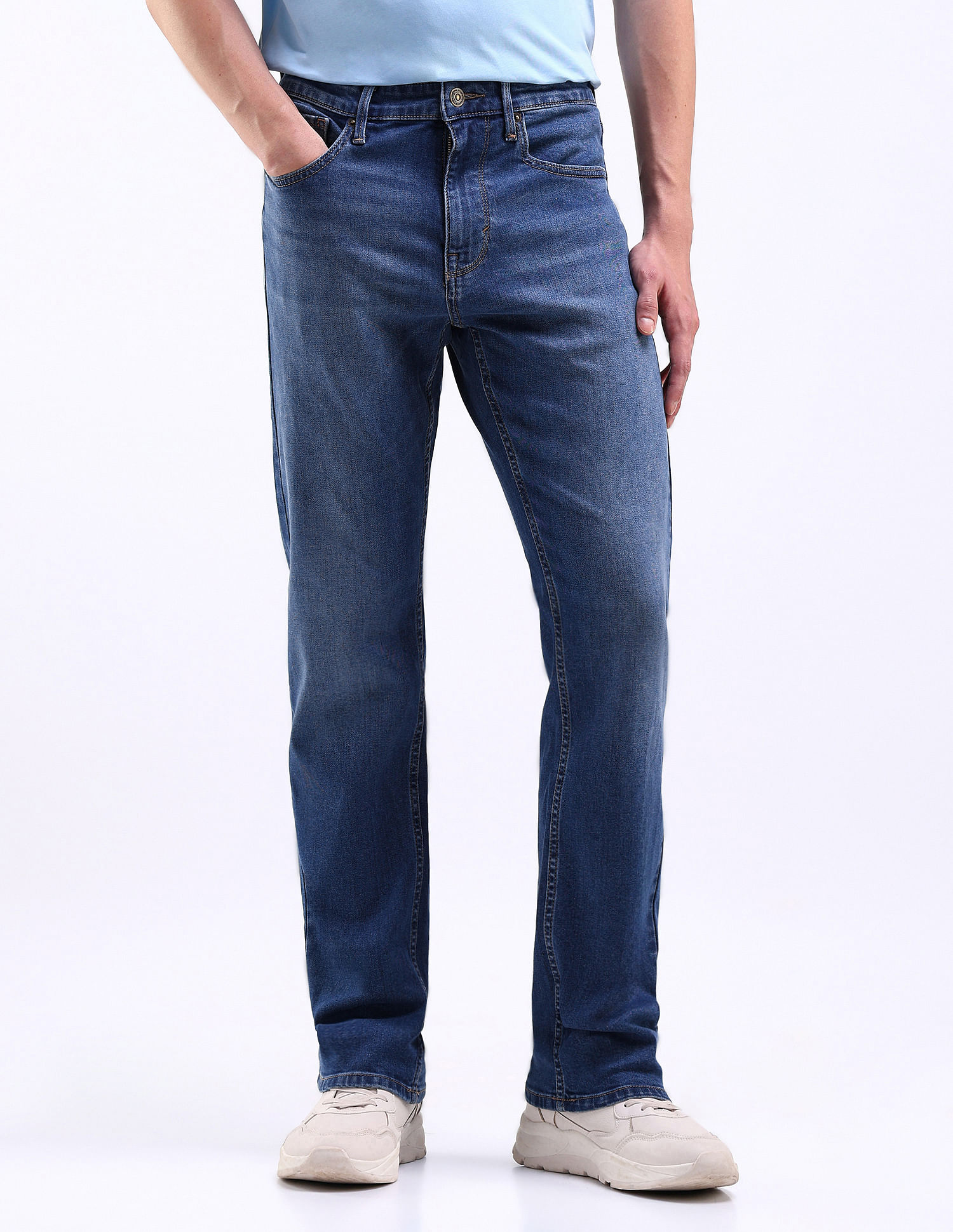 Flying Machine F-Jango Straight Fit Stone Wash Jeans