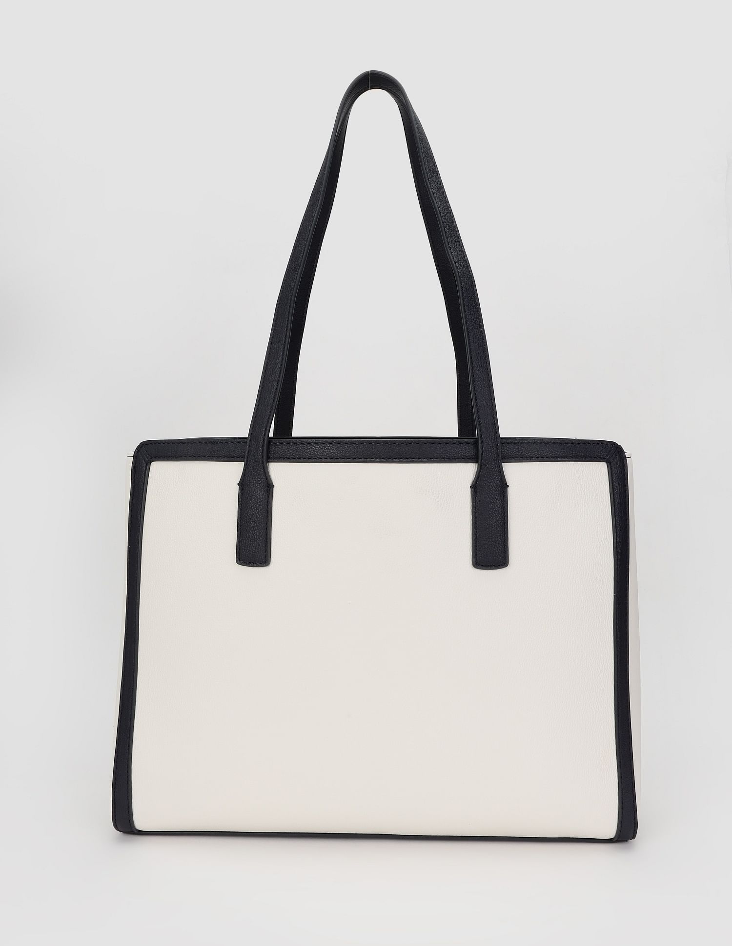 Tommy Hilfiger Solid Blue Pu Tote Bag