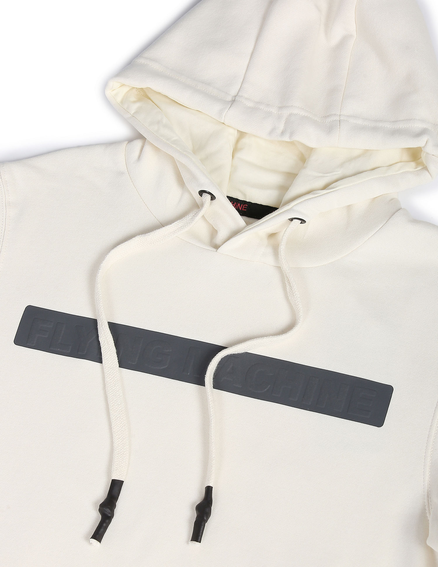 Flying Machine Embossed Logo Hooded Sweatshirt