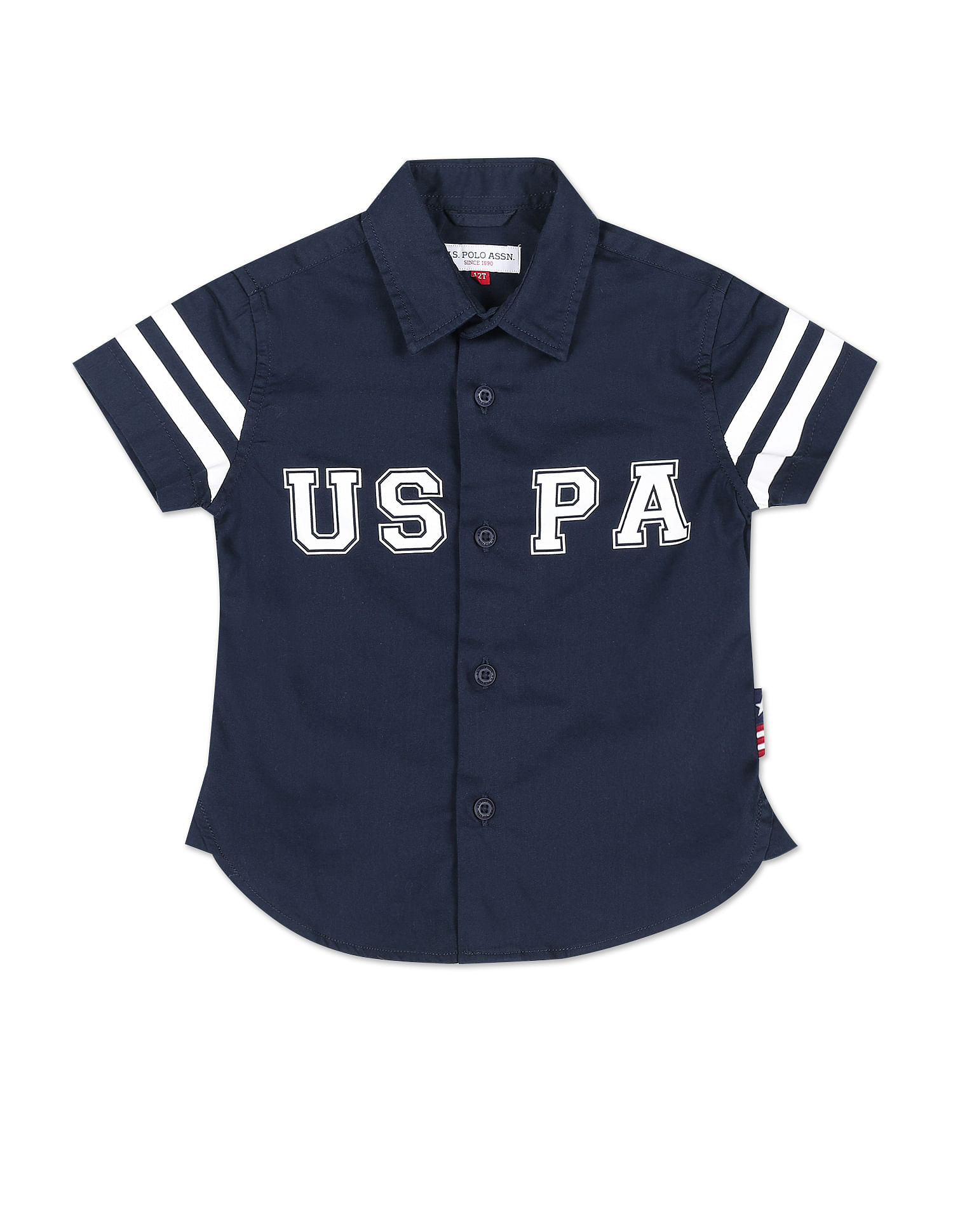 U.S. Polo Assn. Kids Boys Iconic Brand Print Shirt