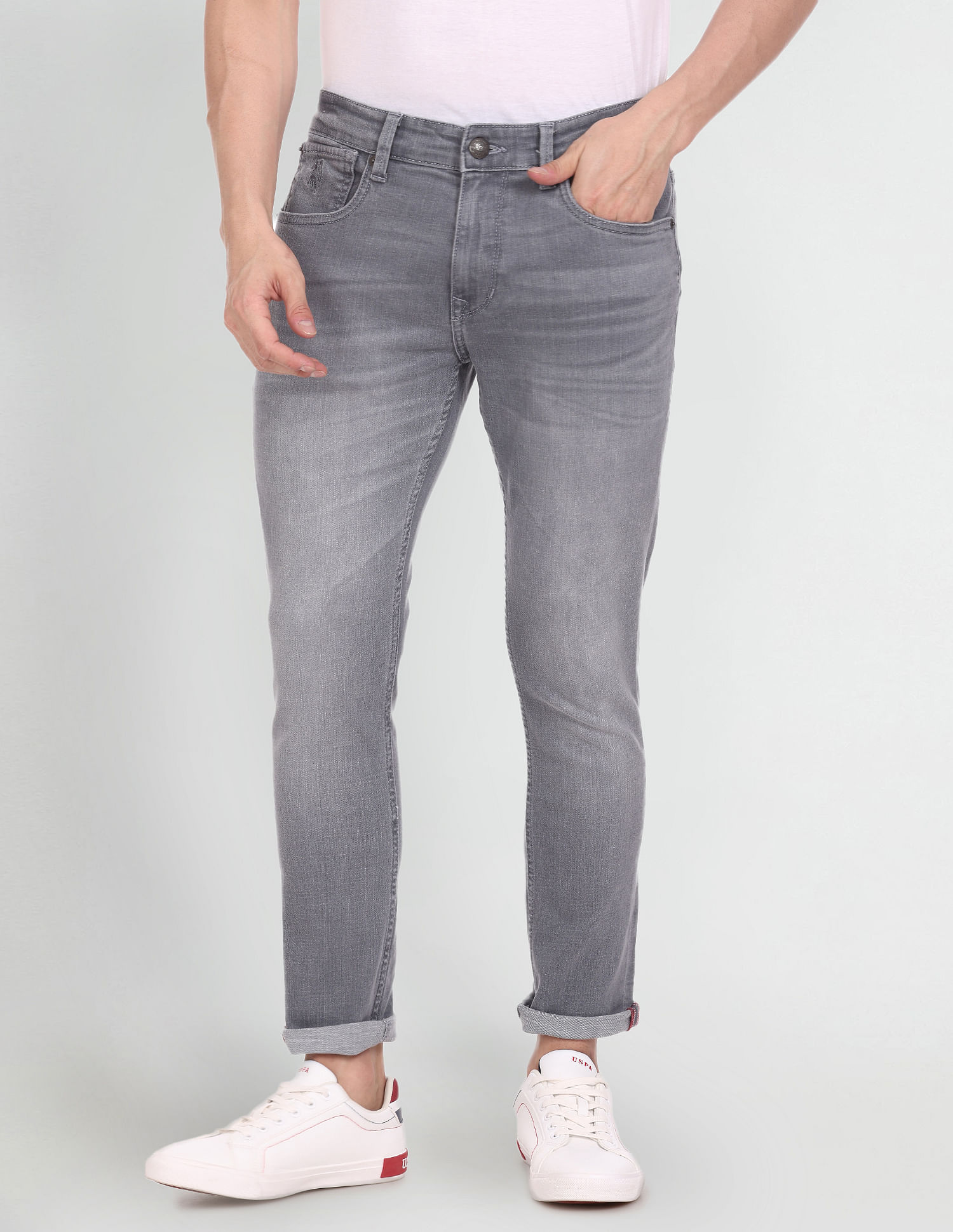 U.S. Polo Assn. Denim Co. Henry Cropped Fit Grey Jeans